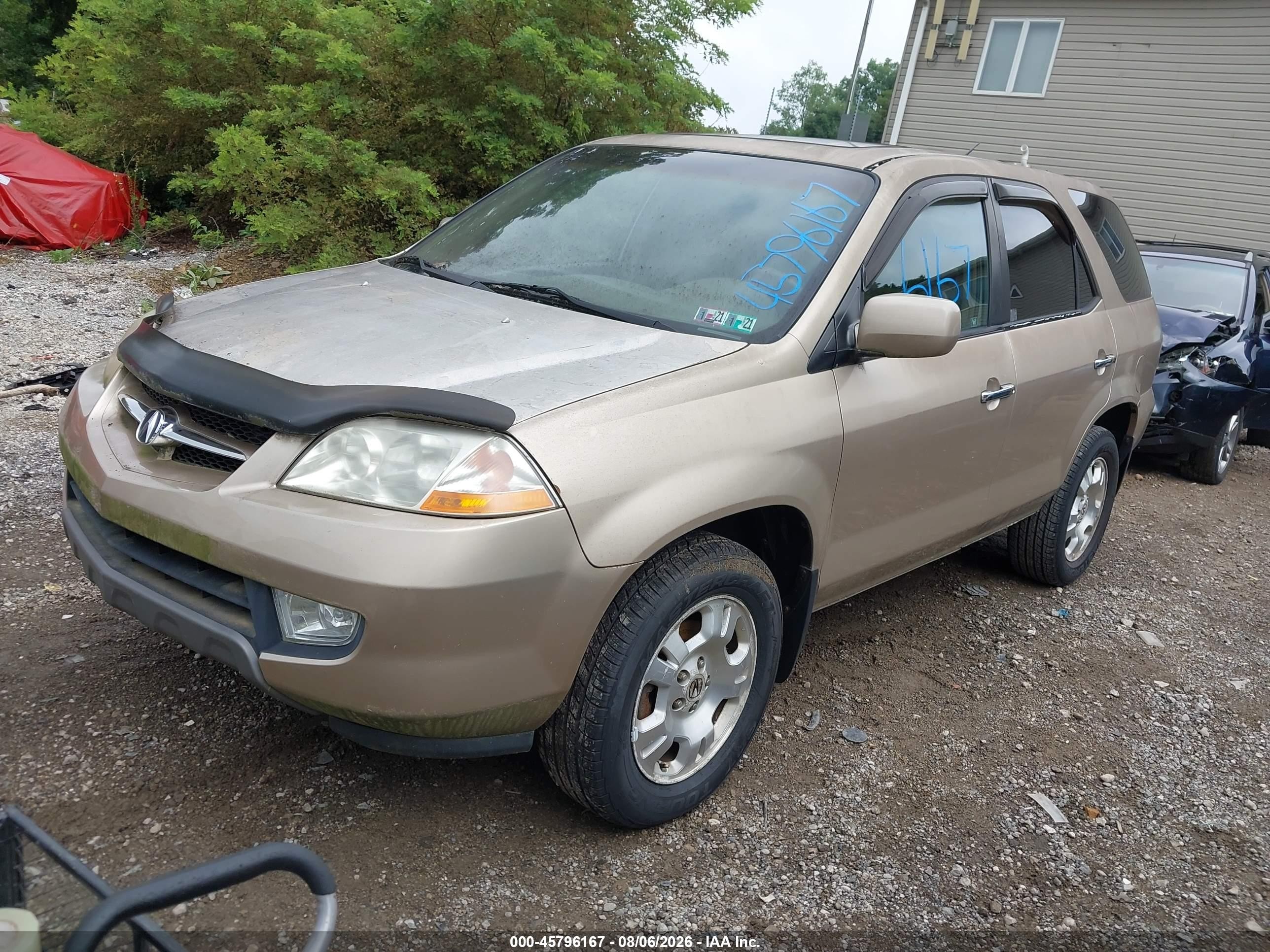 2002 Acura Mdx   Gold vin: 2HNYD18202H514264