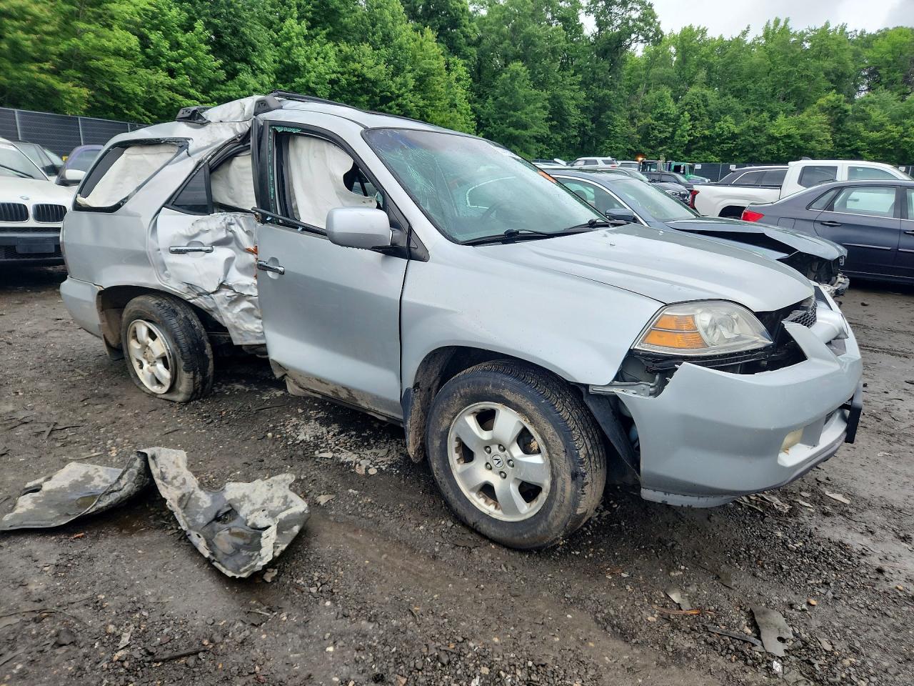 2004 Acura Mdx Silver vin: 2HNYD18234H561355