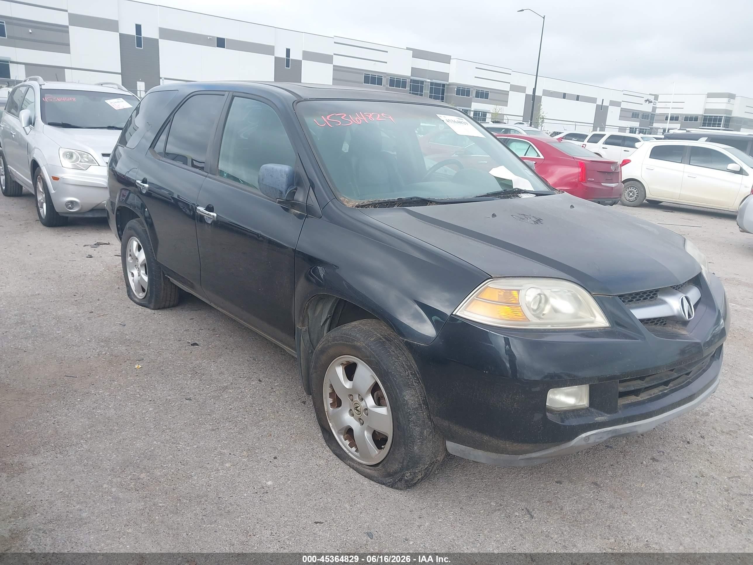 2006 Acura Mdx   Black vin: 2HNYD18236H516290