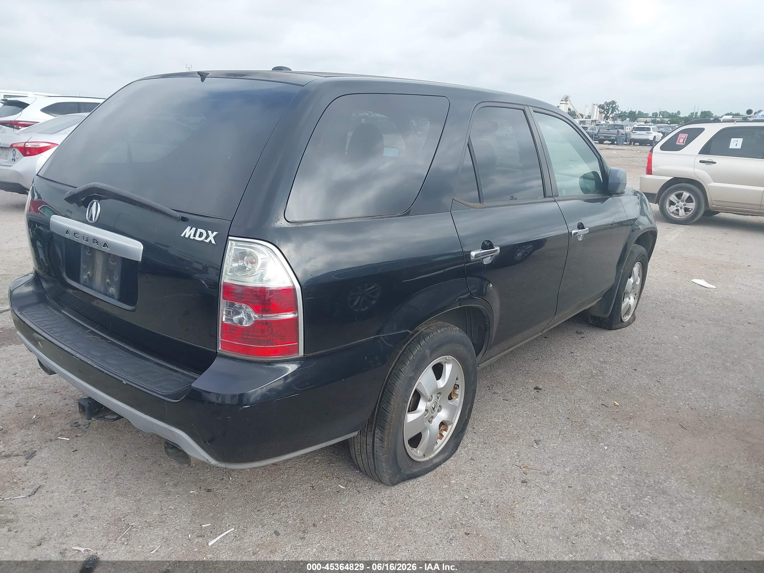 2006 Acura Mdx   Black vin: 2HNYD18236H516290
