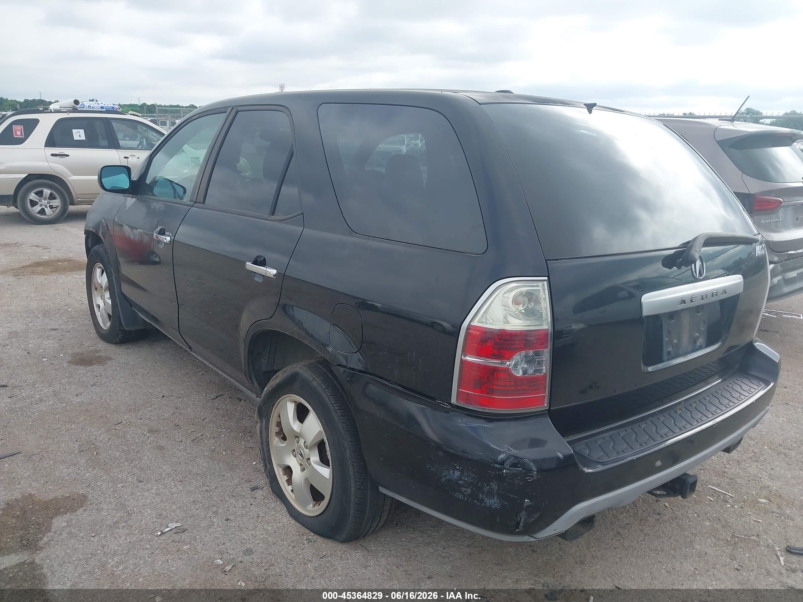 2006 Acura Mdx   Black vin: 2HNYD18236H516290