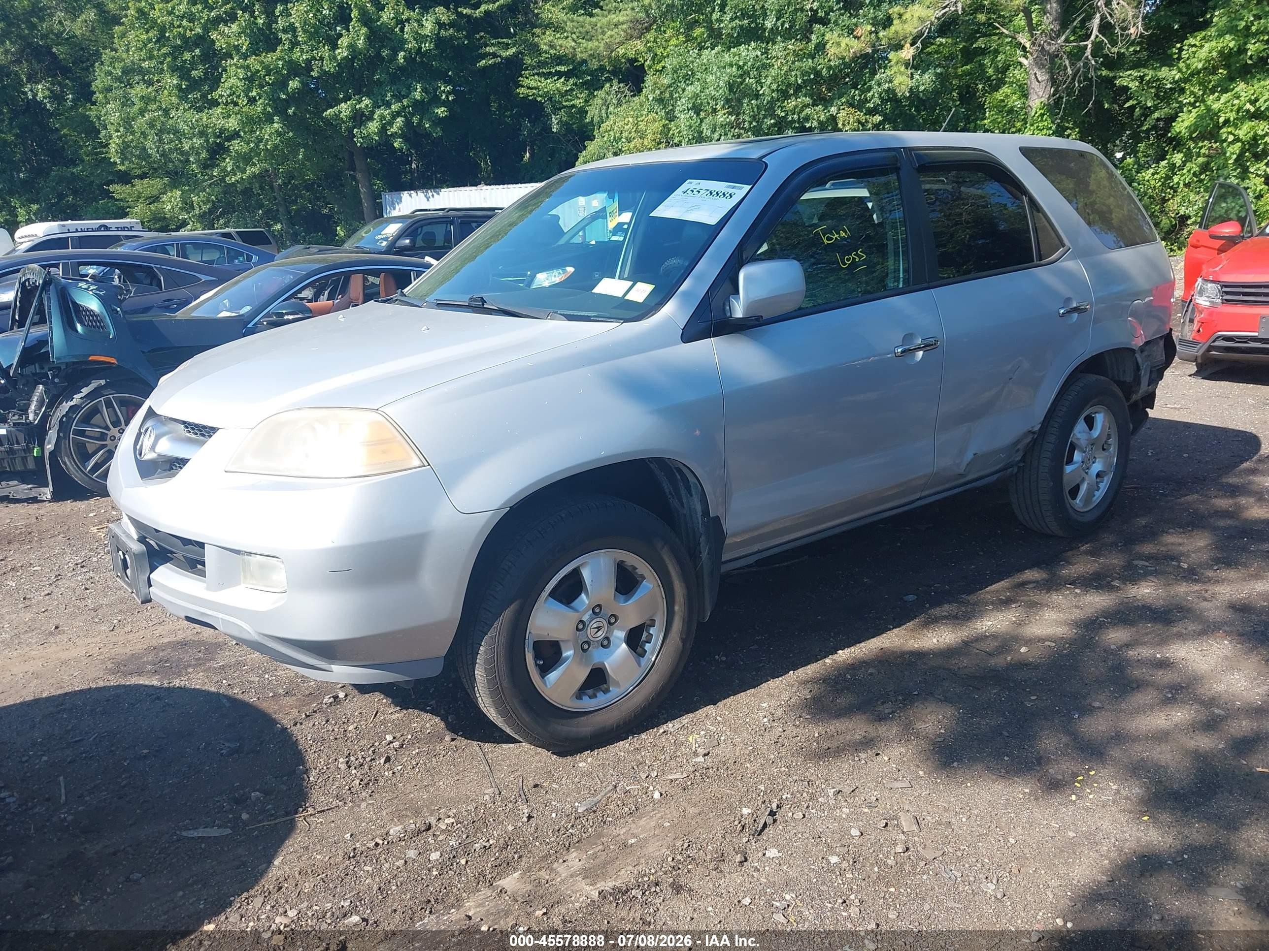 2004 Acura Mdx   Silver vin: 2HNYD18244H507191