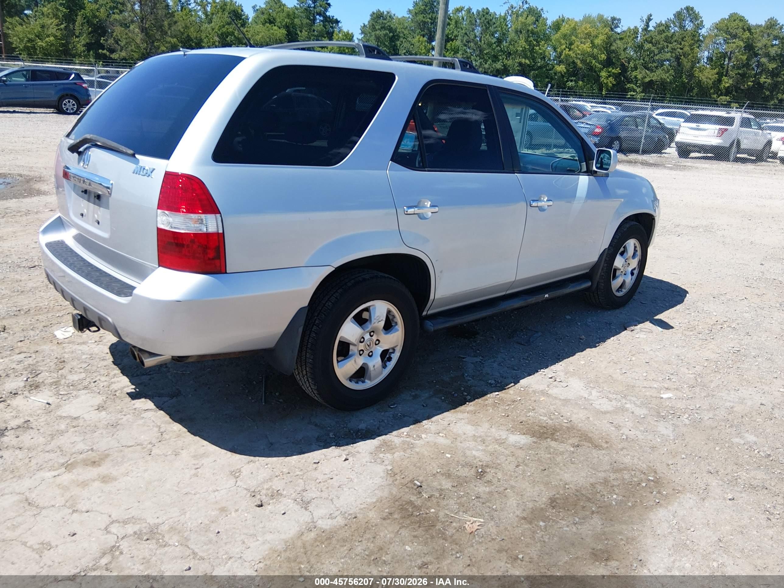 2003 Acura Mdx   Серебряный vin: 2HNYD18253H506615