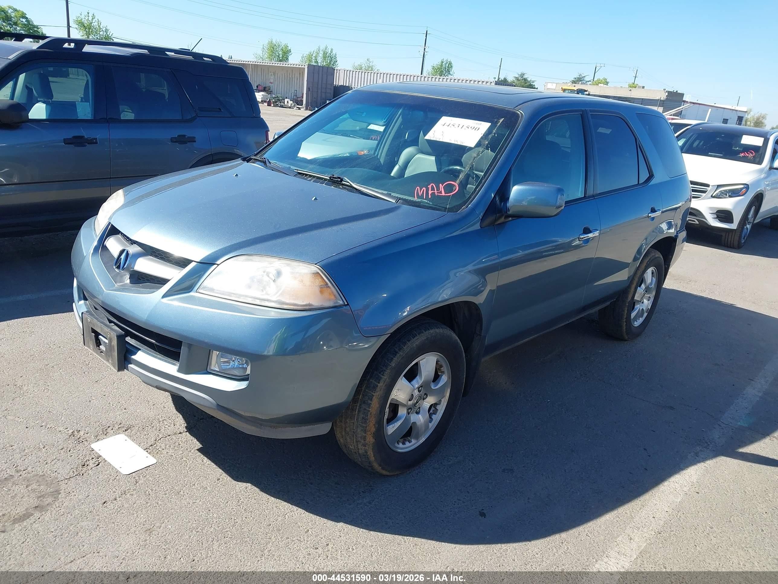 2006 Acura Mdx   Blue vin: 2HNYD18256H531759
