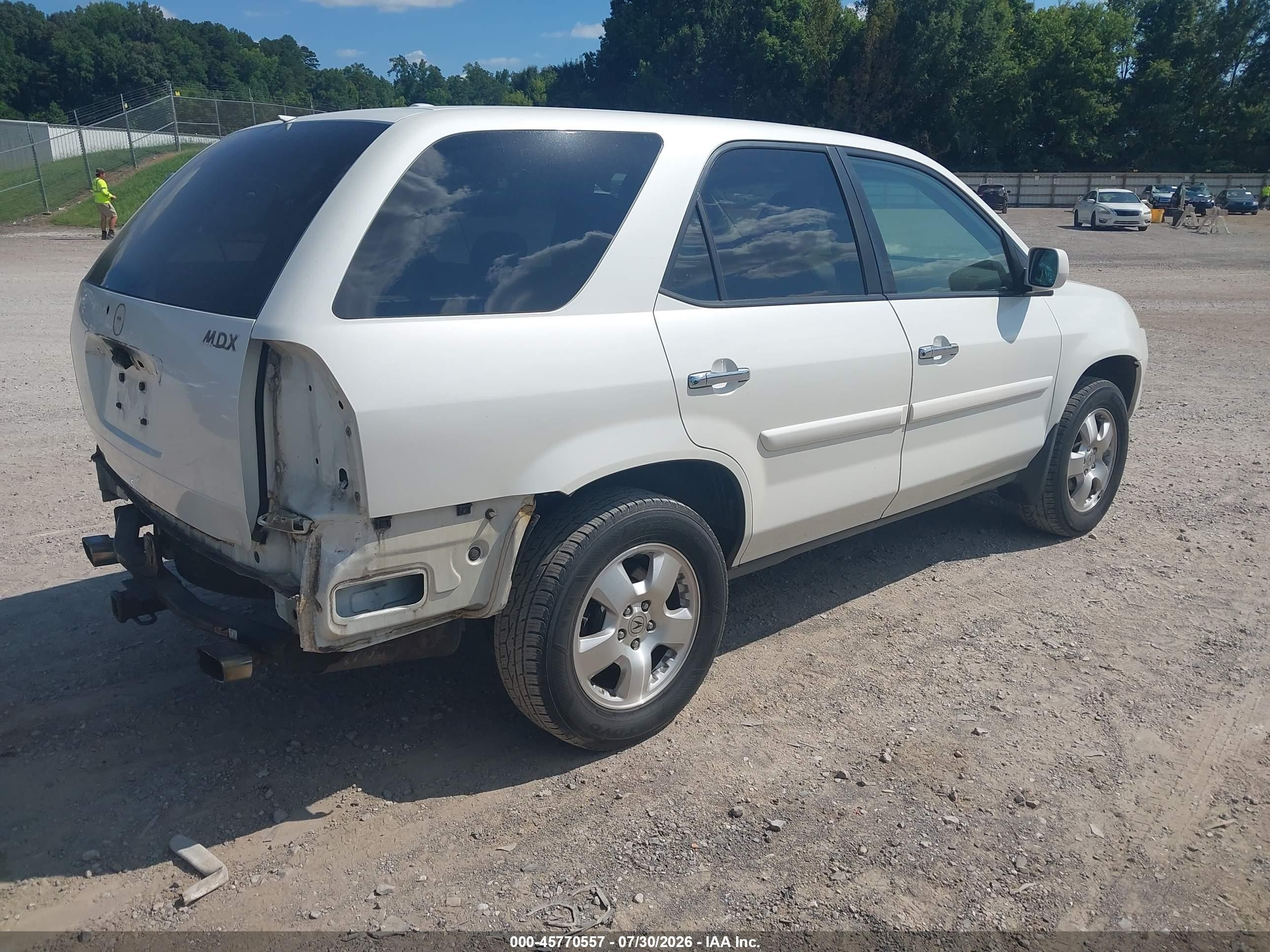 2006 Acura Mdx   White vin: 2HNYD18256H550358