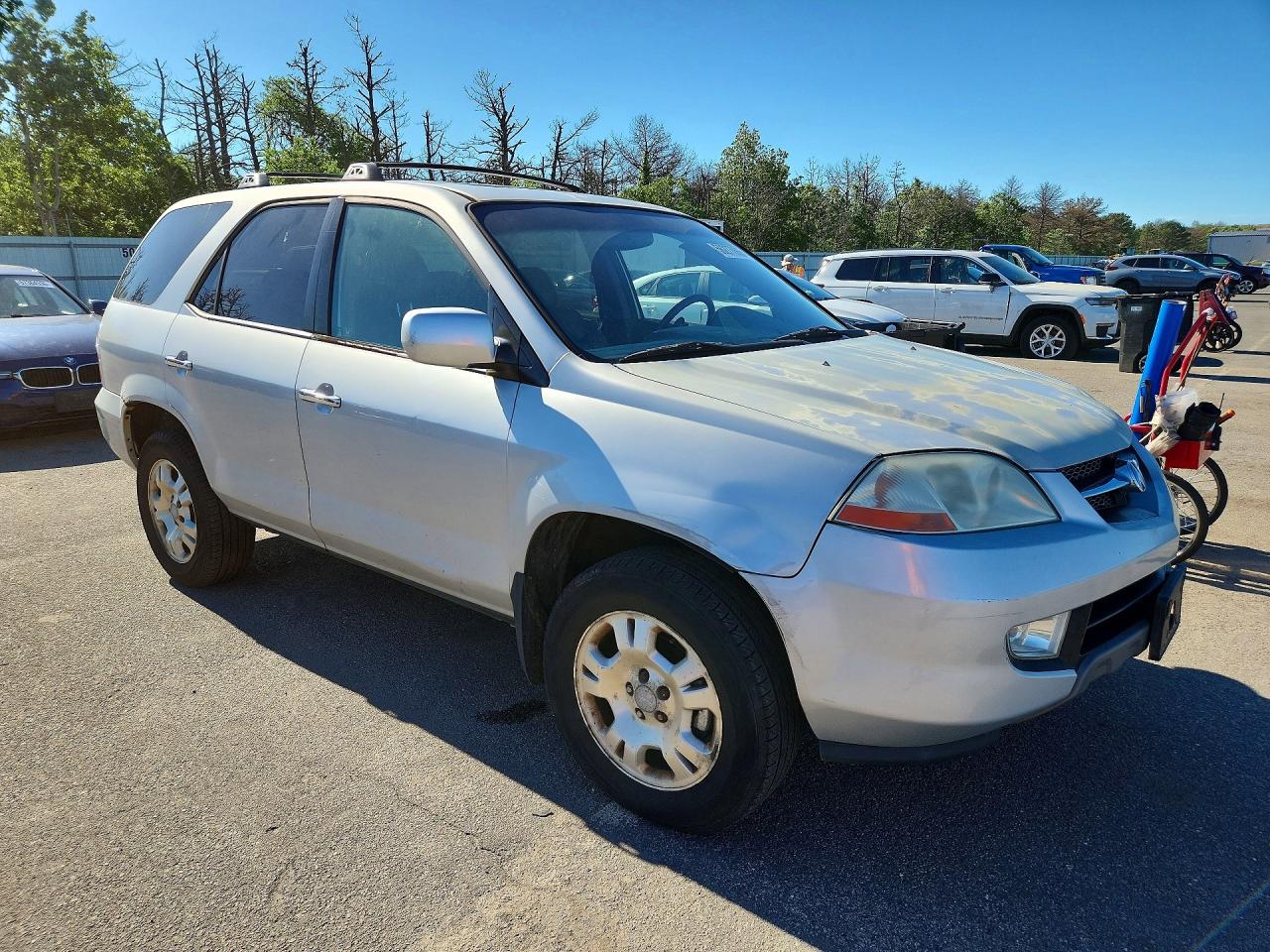 2001 Acura Mdx Silver vin: 2HNYD18261H521895