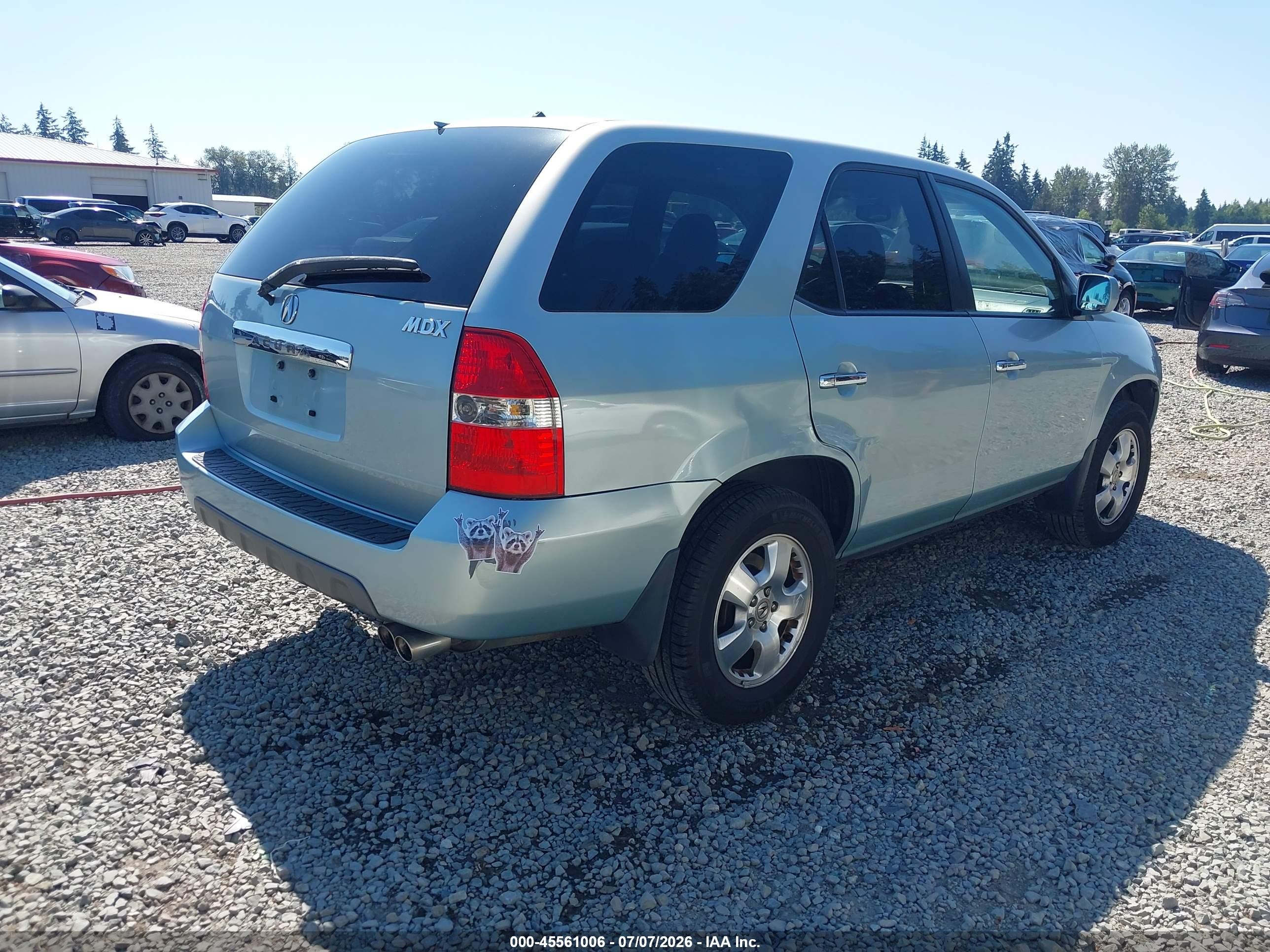 2003 Acura Mdx   Light Blue vin: 2HNYD18263H535427