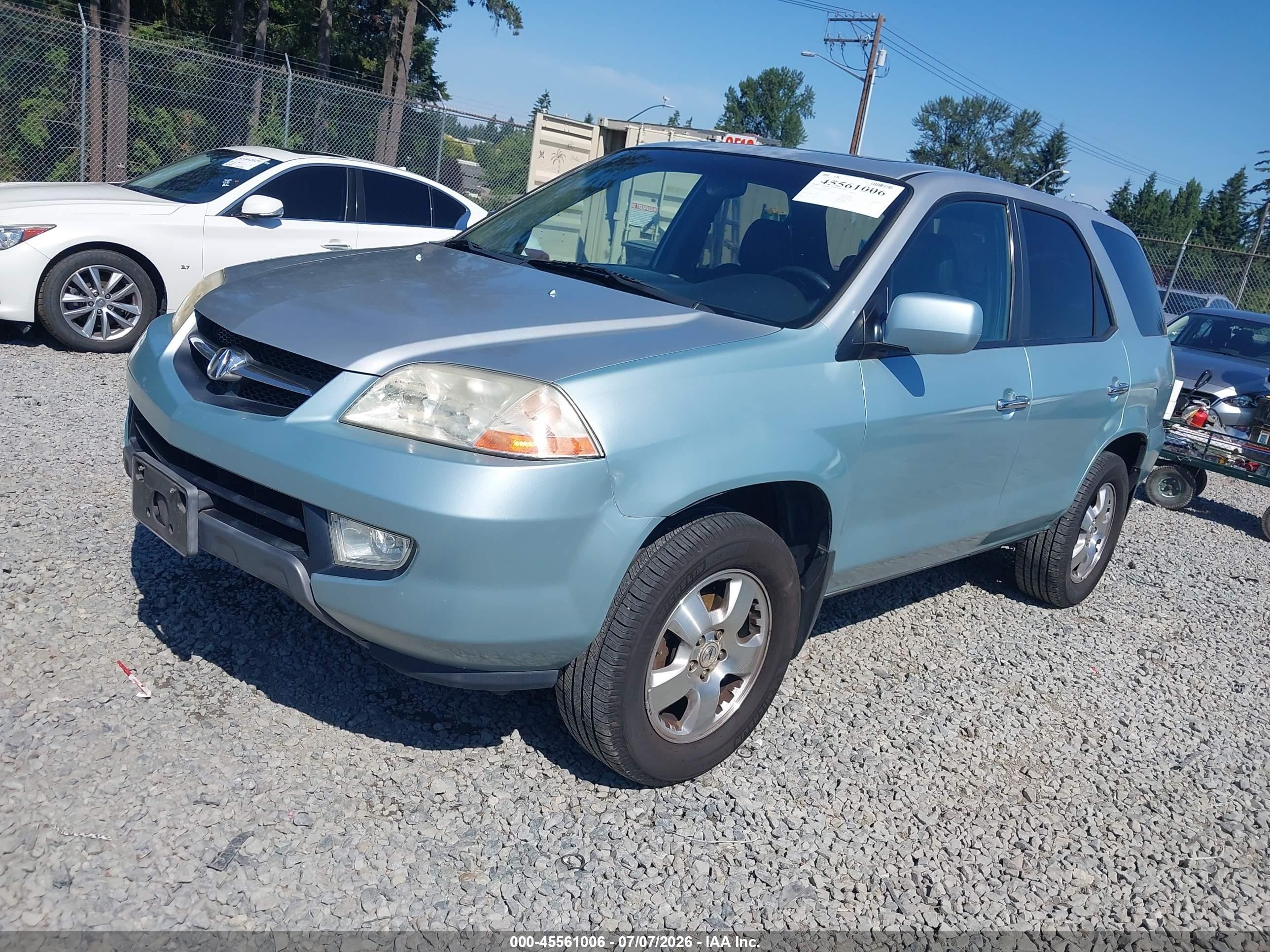 2003 Acura Mdx   Light Blue vin: 2HNYD18263H535427