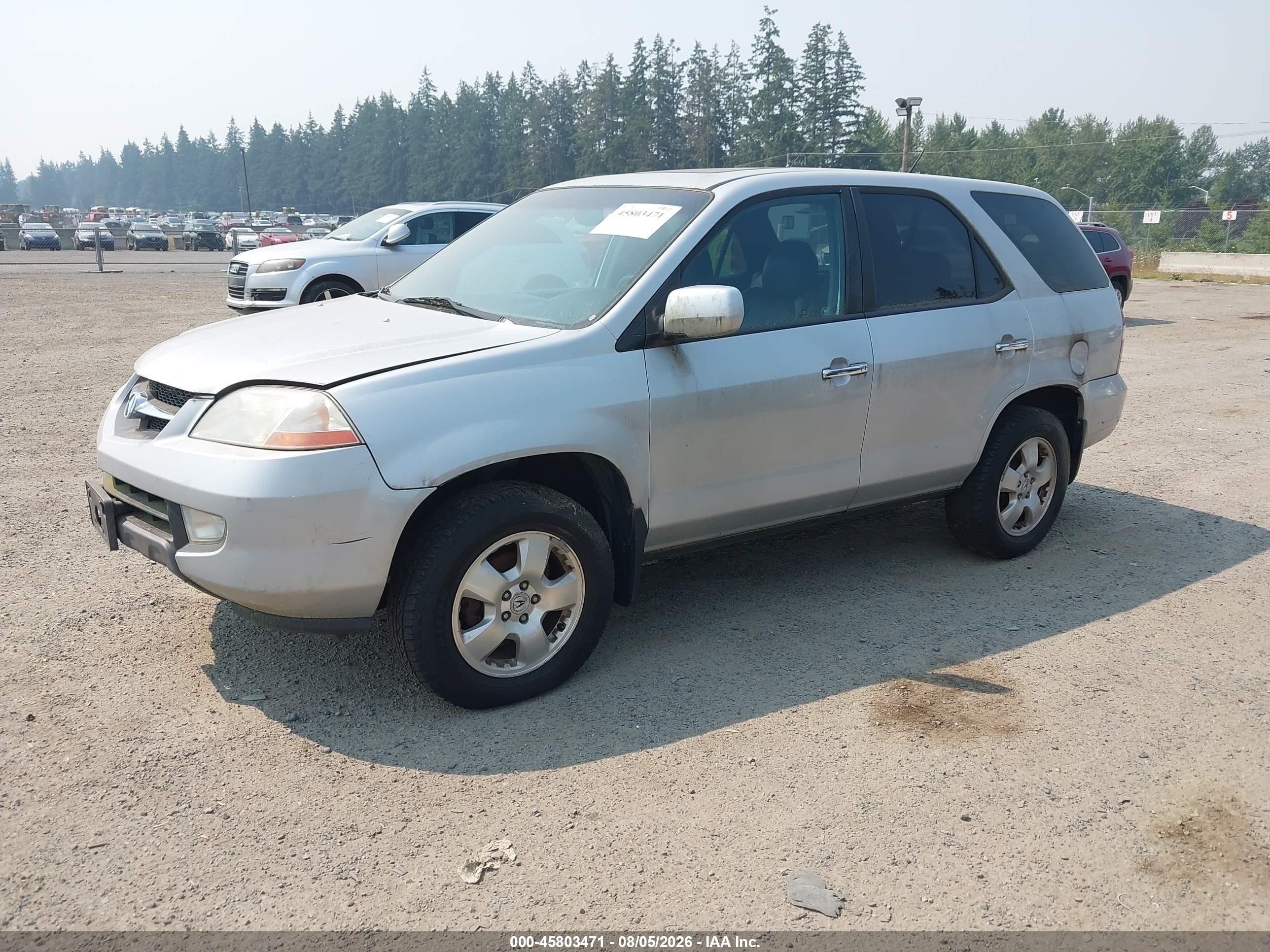 2003 Acura Mdx   Серебряный vin: 2HNYD18263H555841