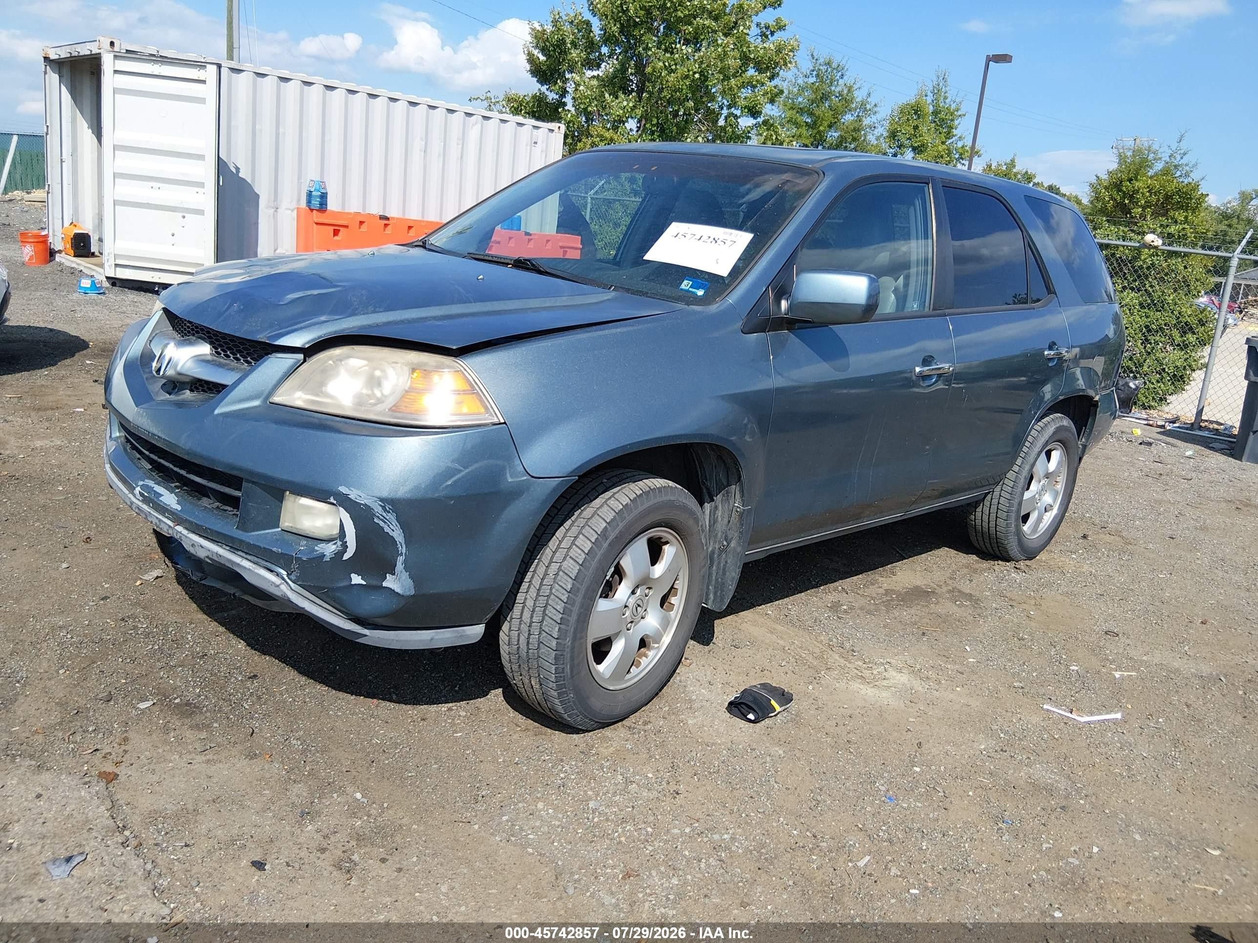 2006 Acura Mdx   Blue vin: 2HNYD18276H512792