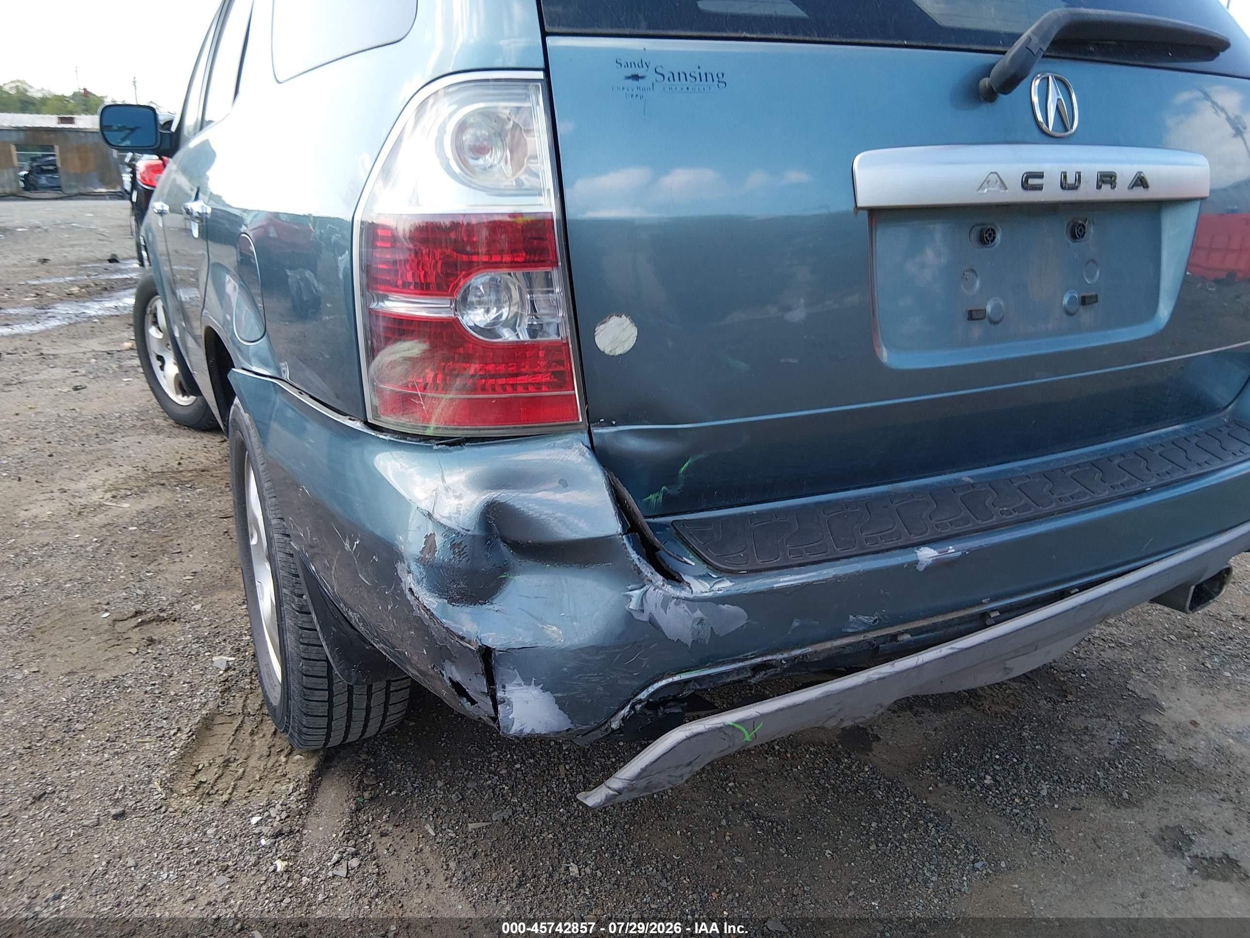 2006 Acura Mdx   Blue vin: 2HNYD18276H512792