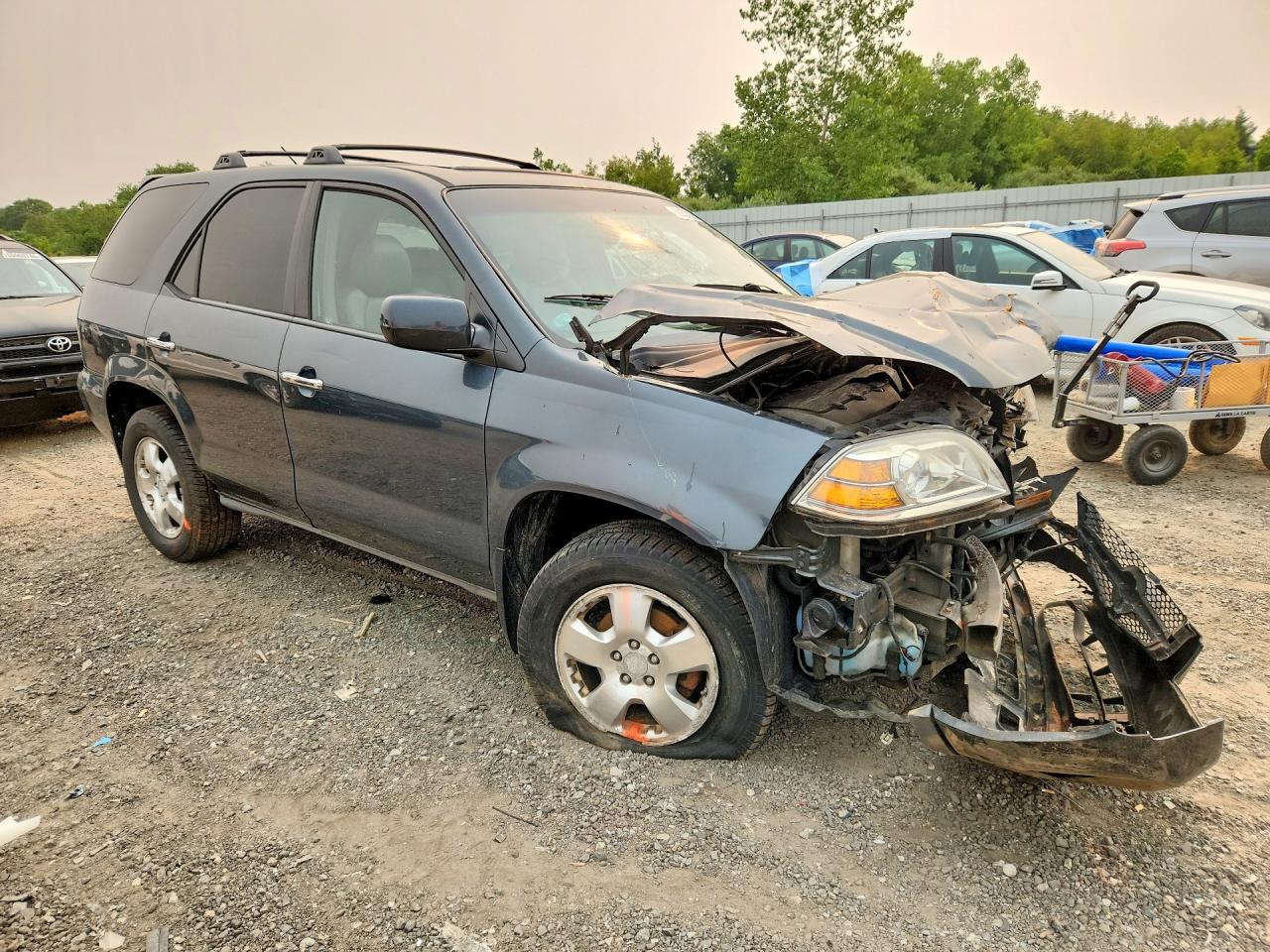 2004 Acura Mdx Gray vin: 2HNYD18284H561397