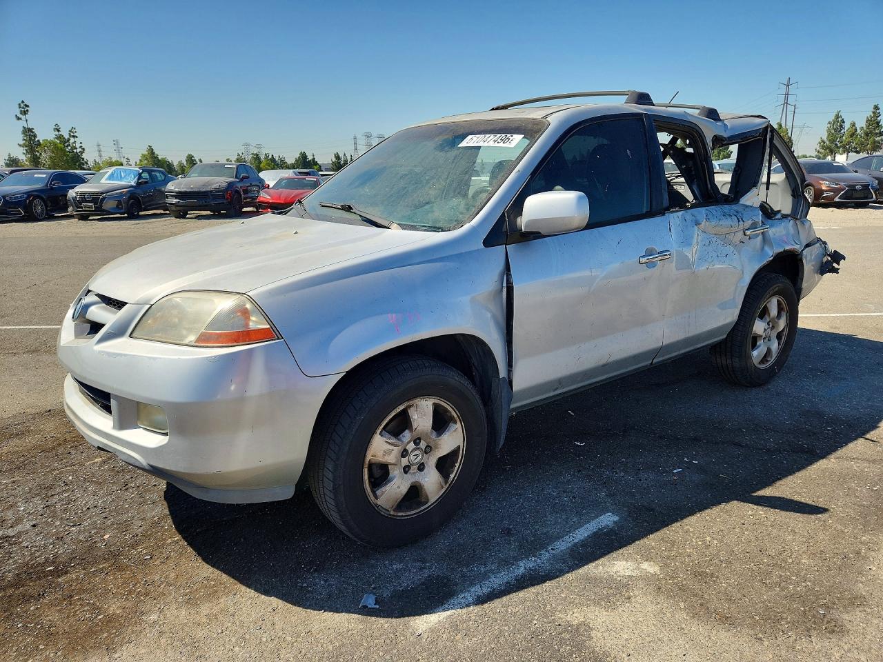 2003 Acura Mdx Silver vin: 2HNYD18293H544509
