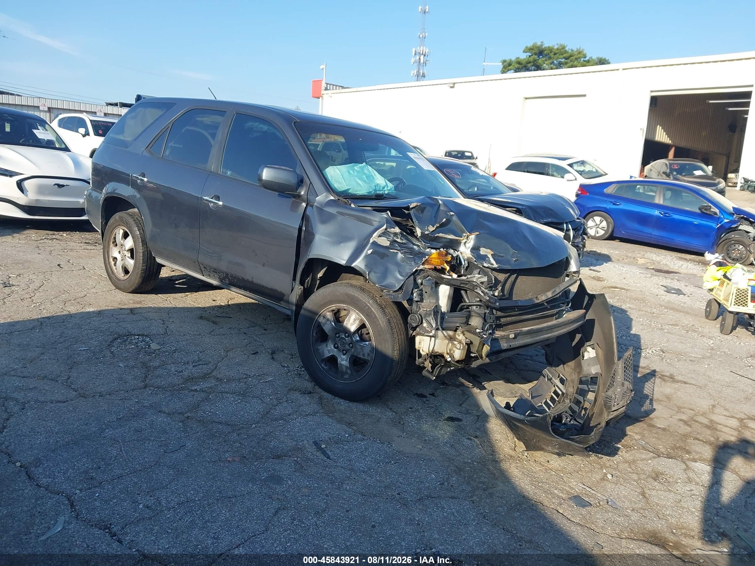 2004 Acura Mdx   Gray vin: 2HNYD18294H556533