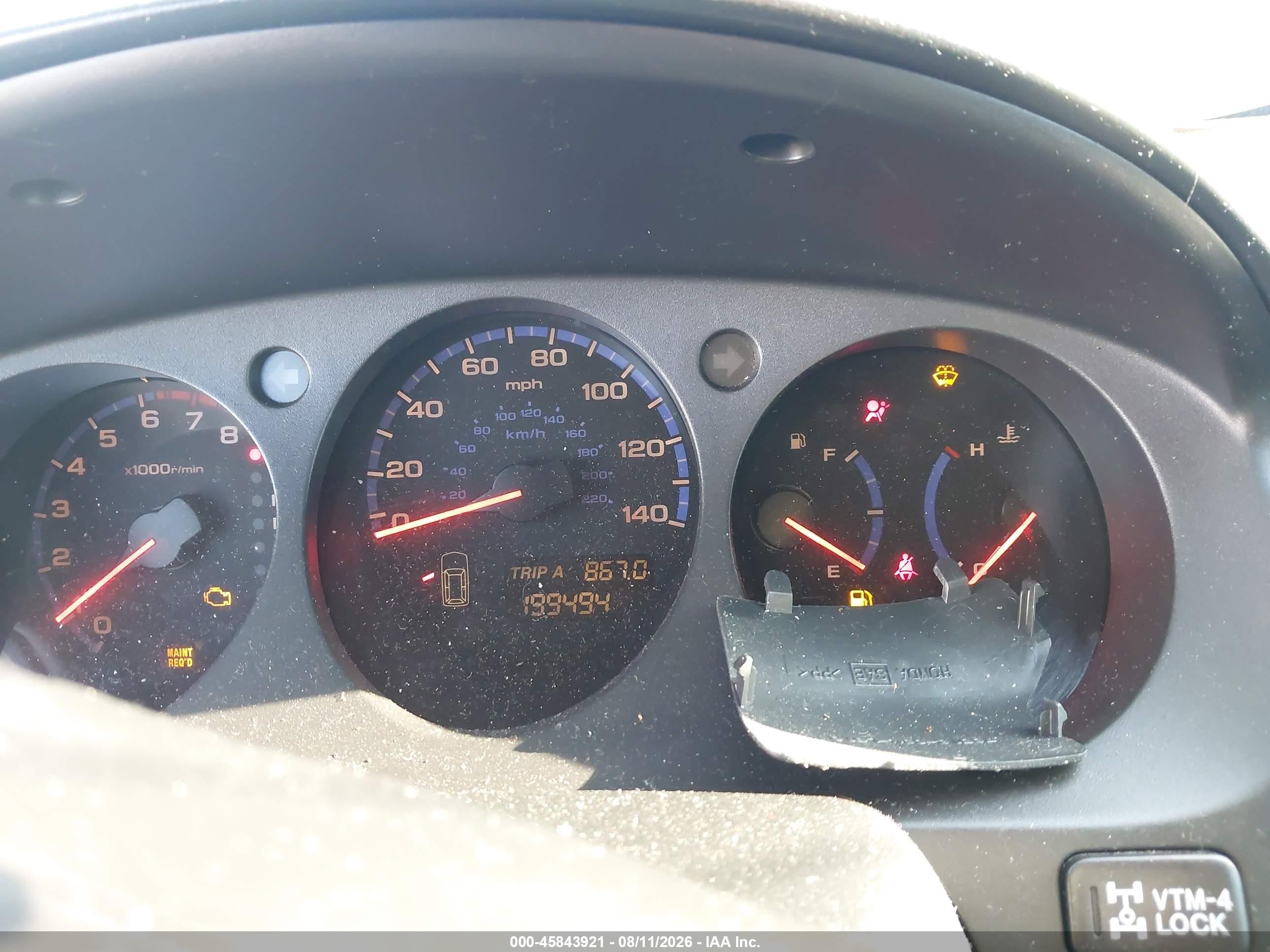 2004 Acura Mdx   Gray vin: 2HNYD18294H556533