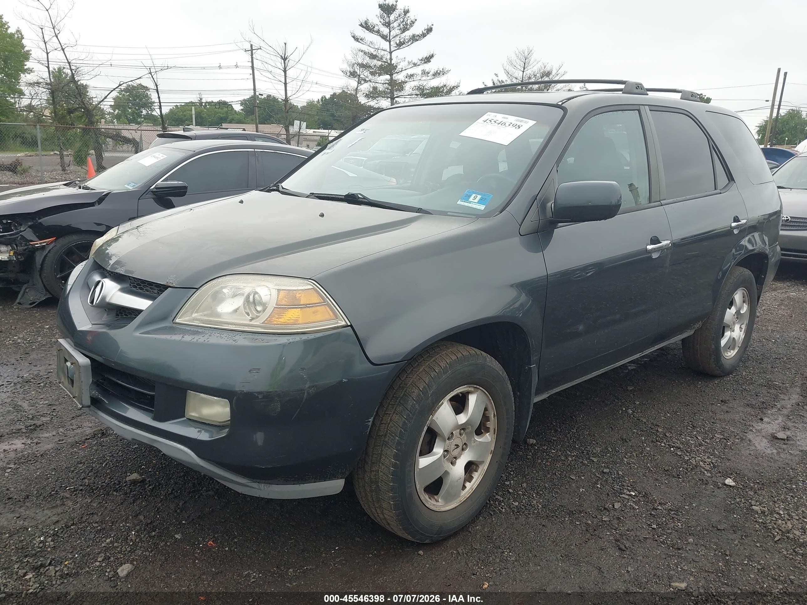 2005 Acura Mdx   Серый vin: 2HNYD18295H509357