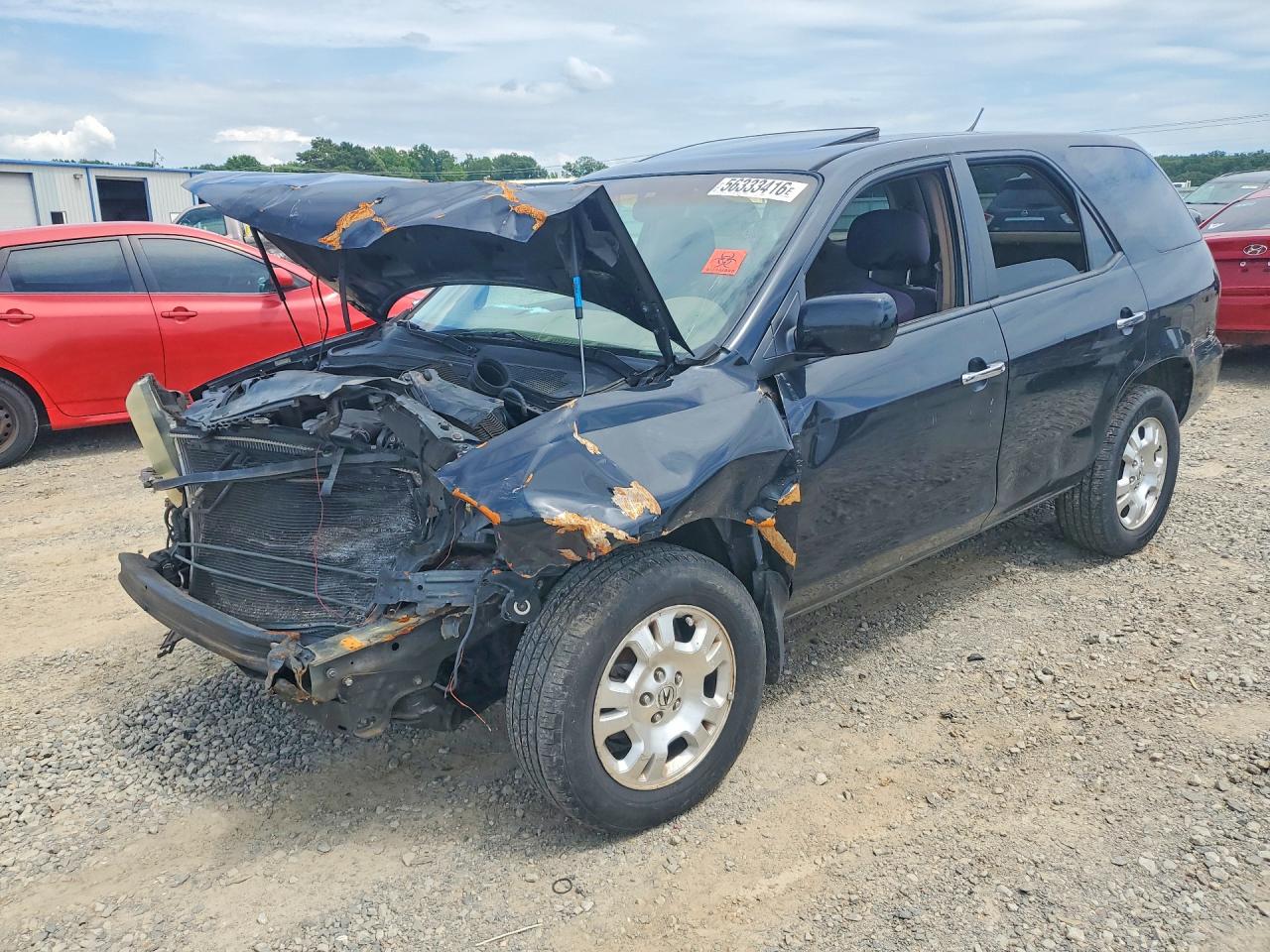 2002 Acura Mdx Черный vin: 2HNYD182X2H519861