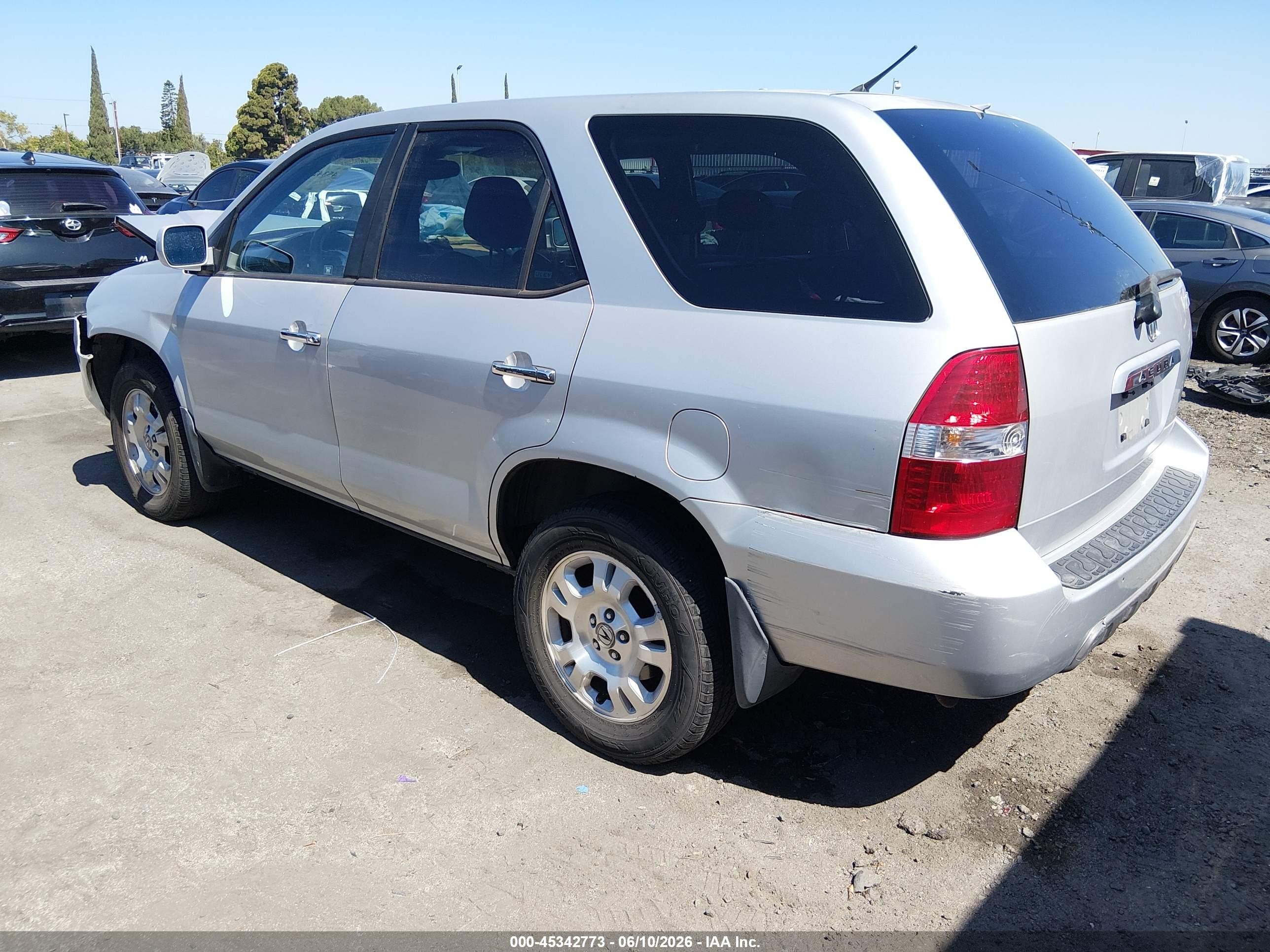 2002 Acura Mdx Gray vin: 2HNYD18442H512759
