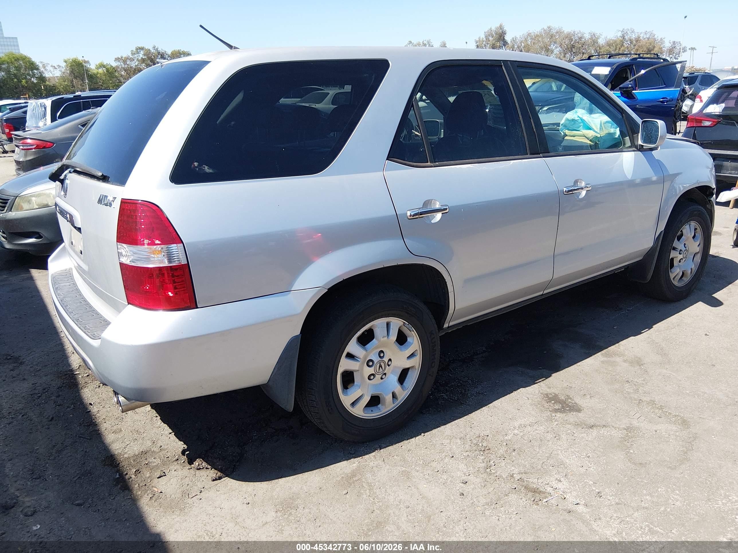2002 Acura Mdx Gray vin: 2HNYD18442H512759