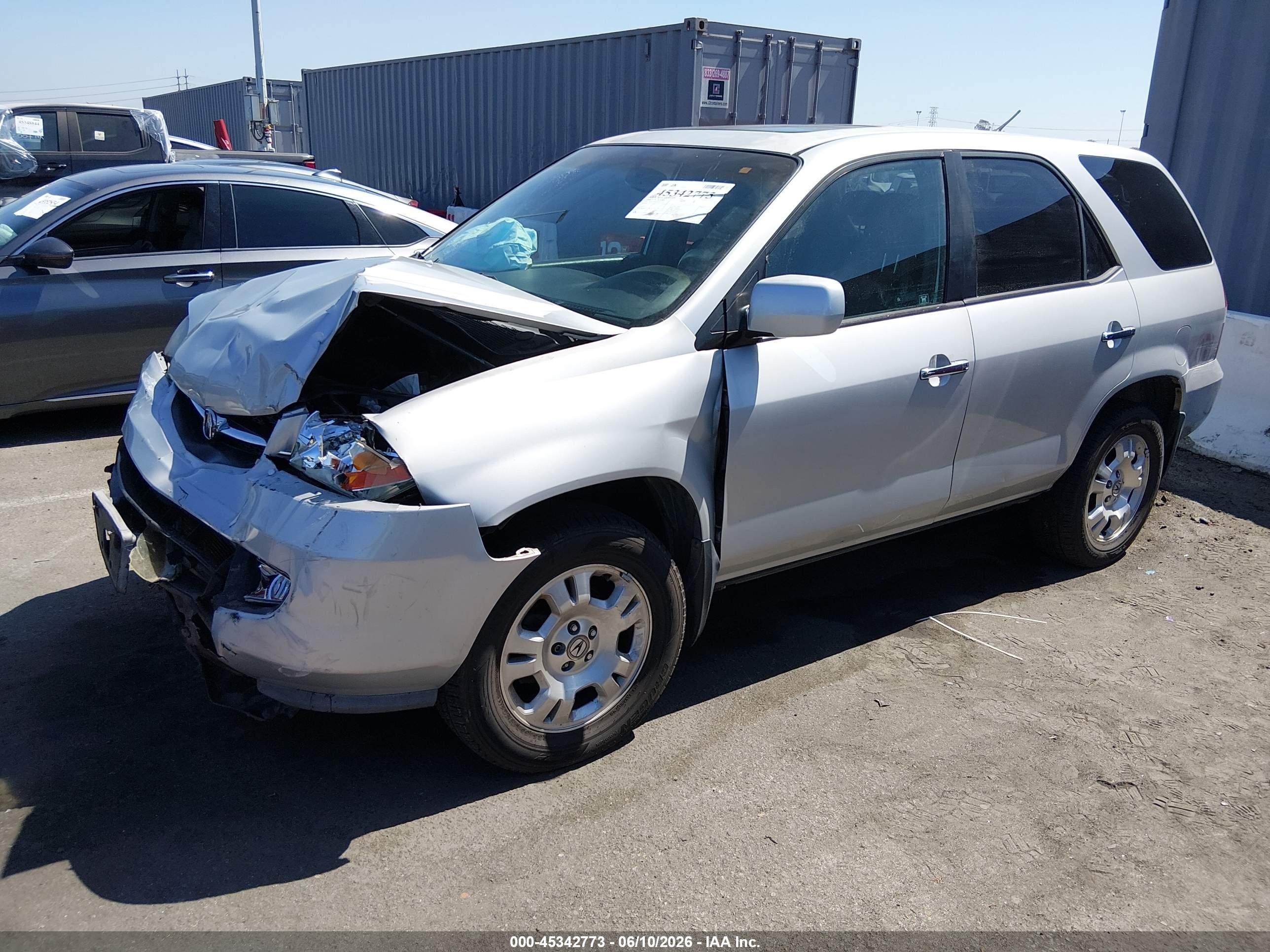 2002 Acura Mdx Gray vin: 2HNYD18442H512759