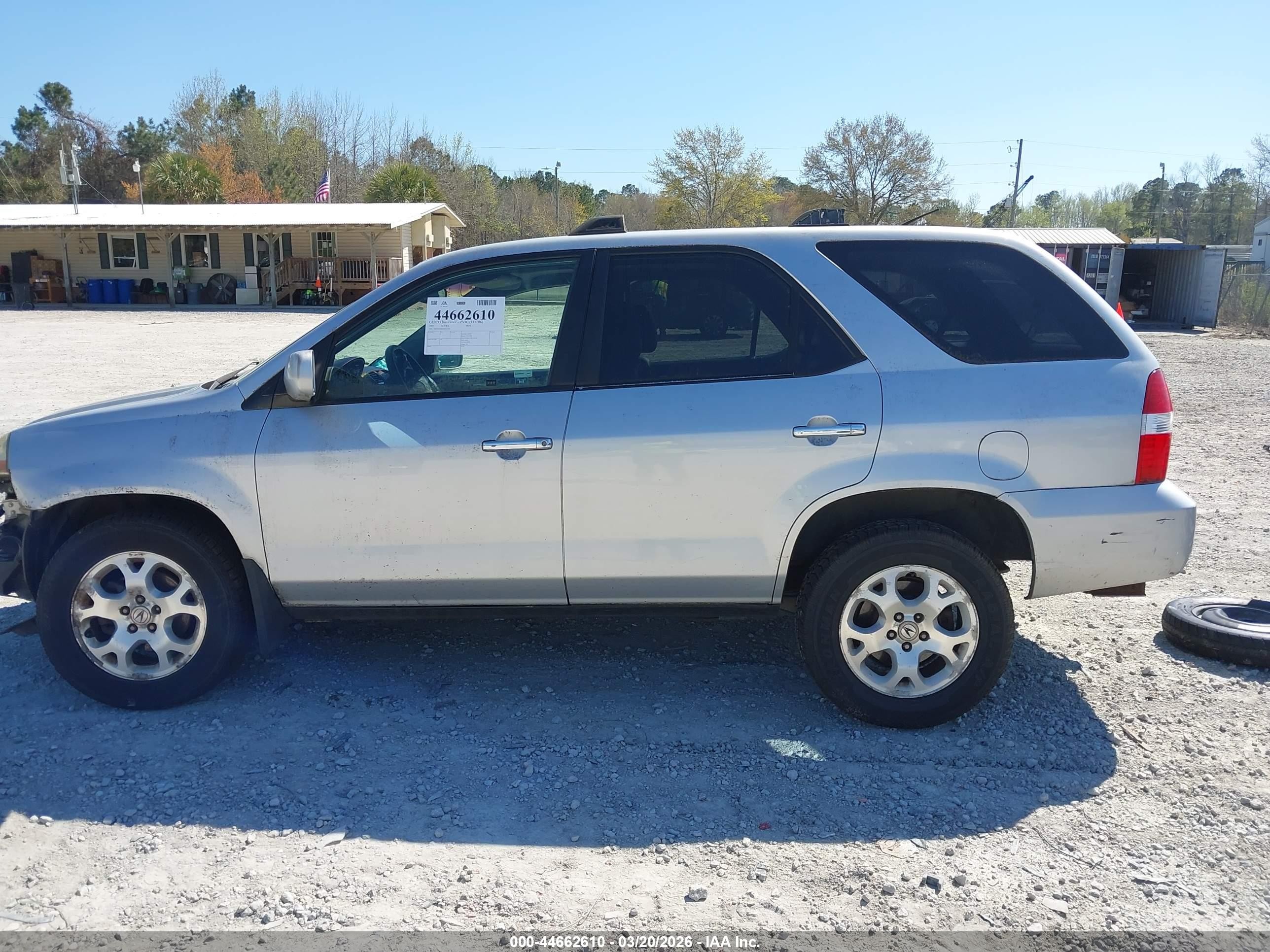 2001 Acura Mdx   Silver vin: 2HNYD18601H535200