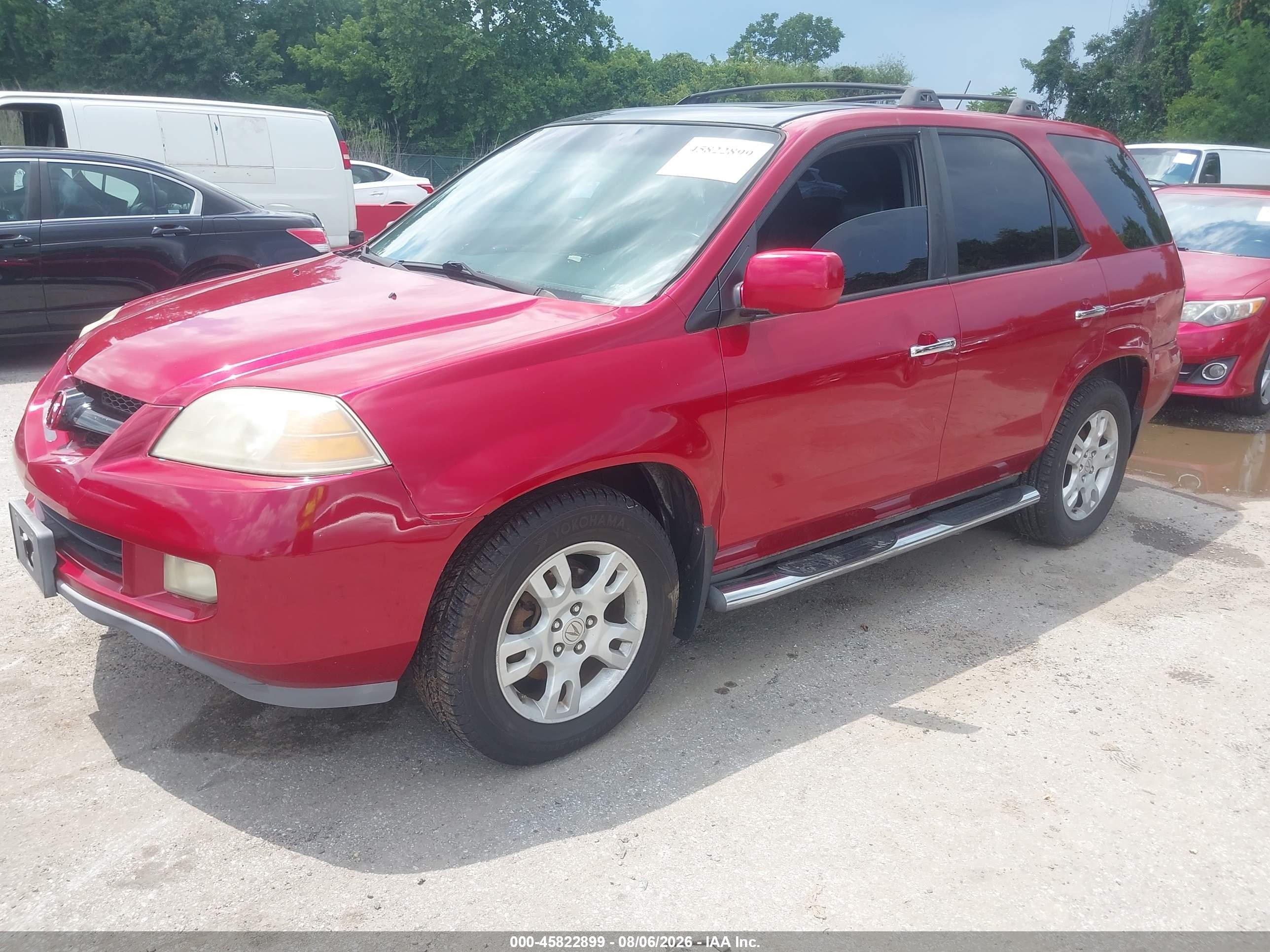 2004 Acura Mdx   Red vin: 2HNYD18604H508602