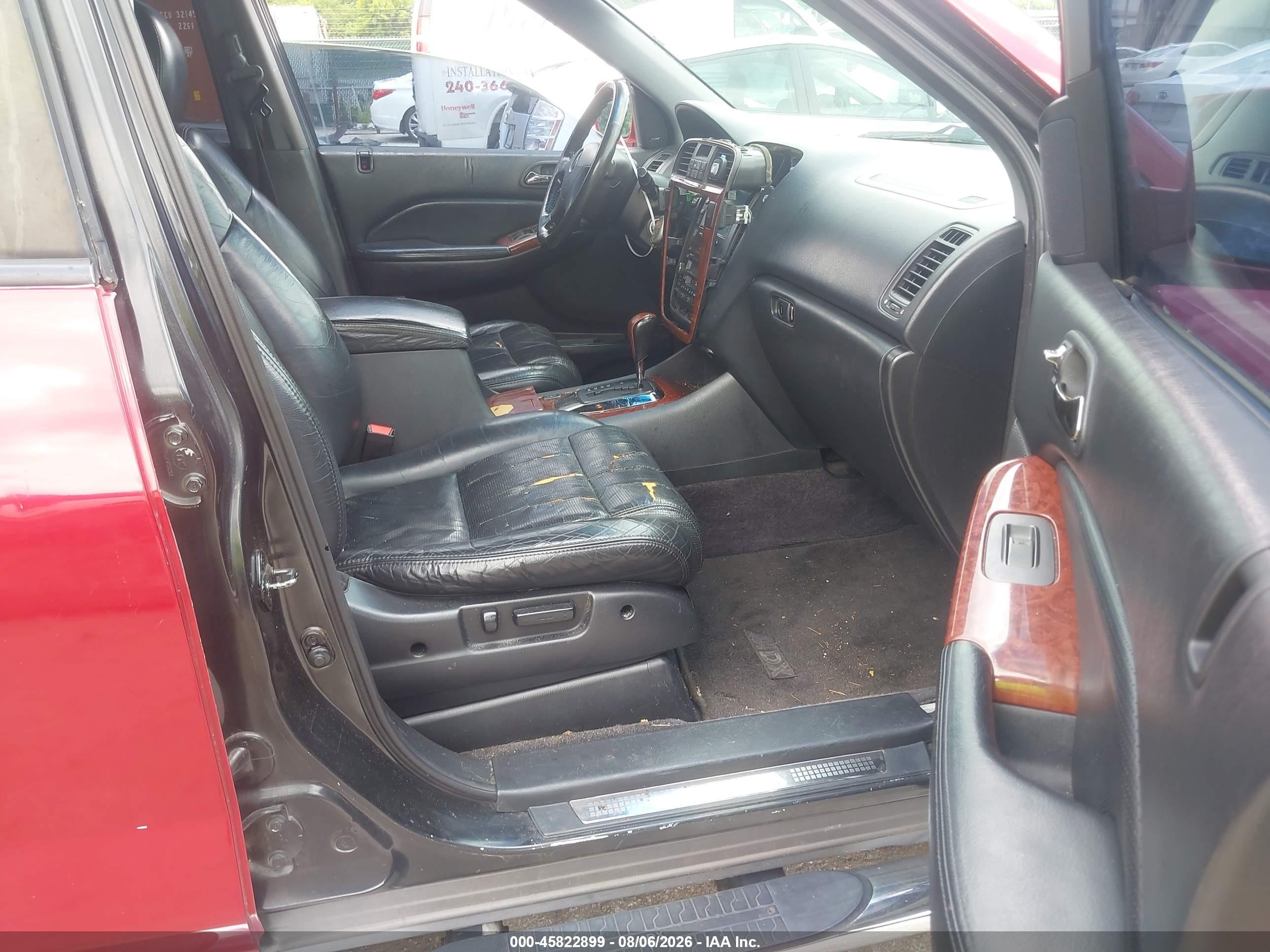 2004 Acura Mdx   Red vin: 2HNYD18604H508602