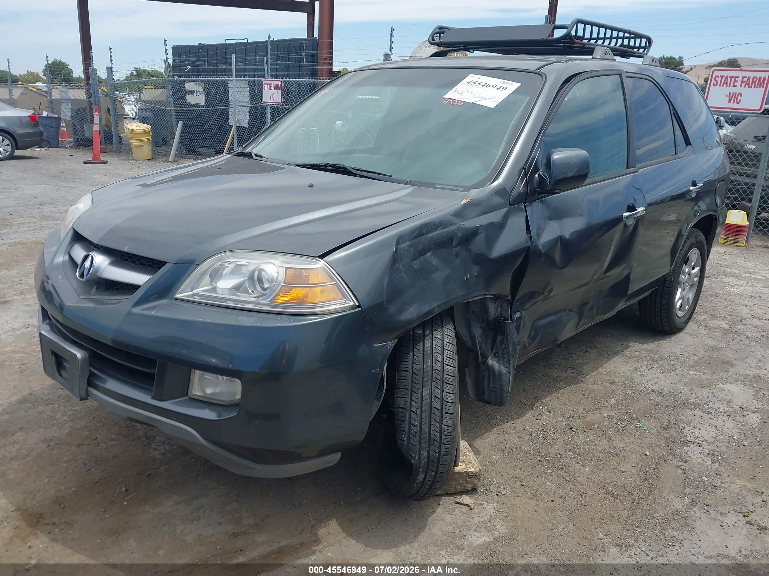 2004 Acura Mdx   Gray vin: 2HNYD18604H520877