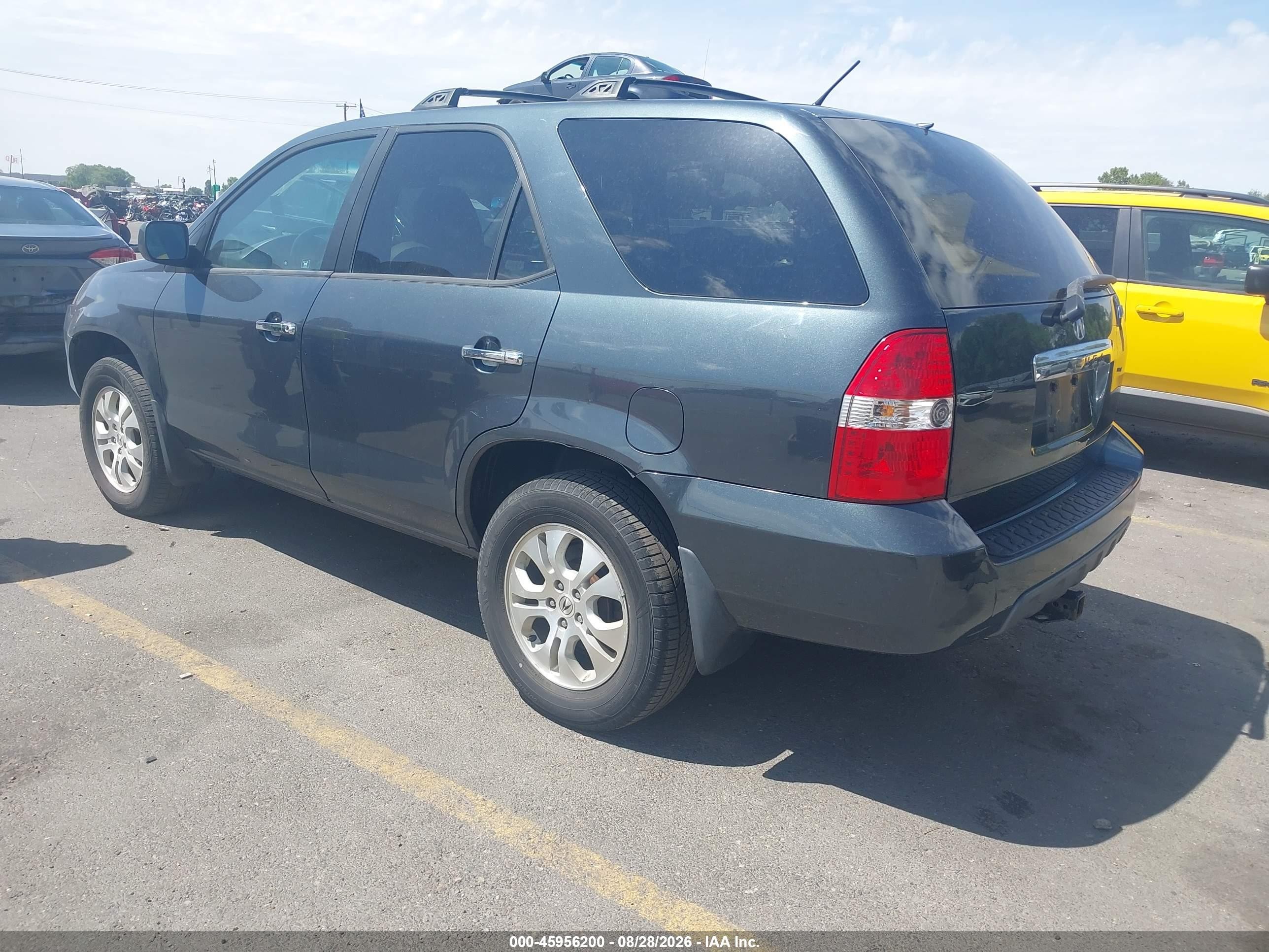 2003 Acura Mdx   Gray vin: 2HNYD18613H514018