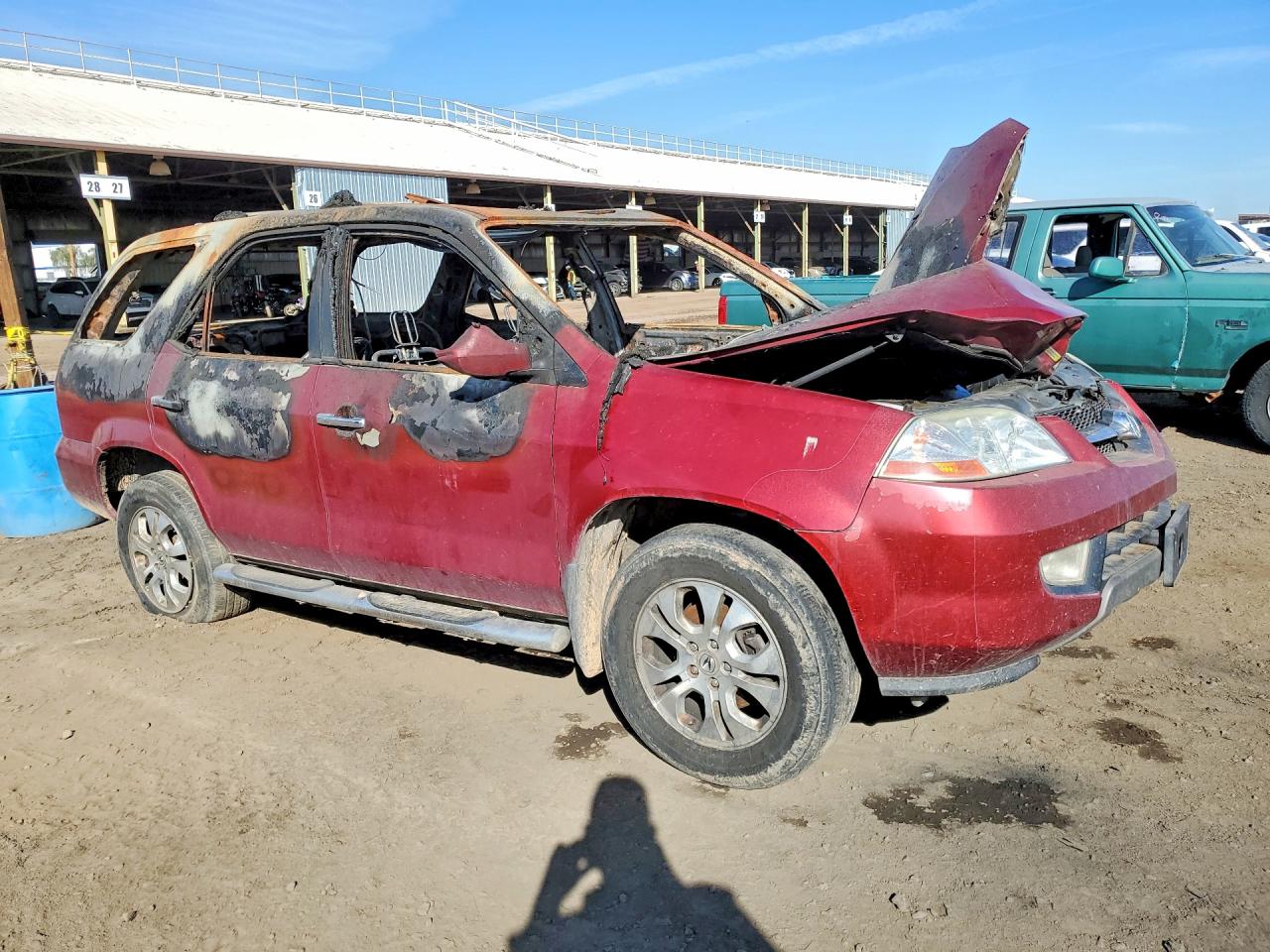 2003 Acura Mdx Touring Red vin: 2HNYD18613H523432