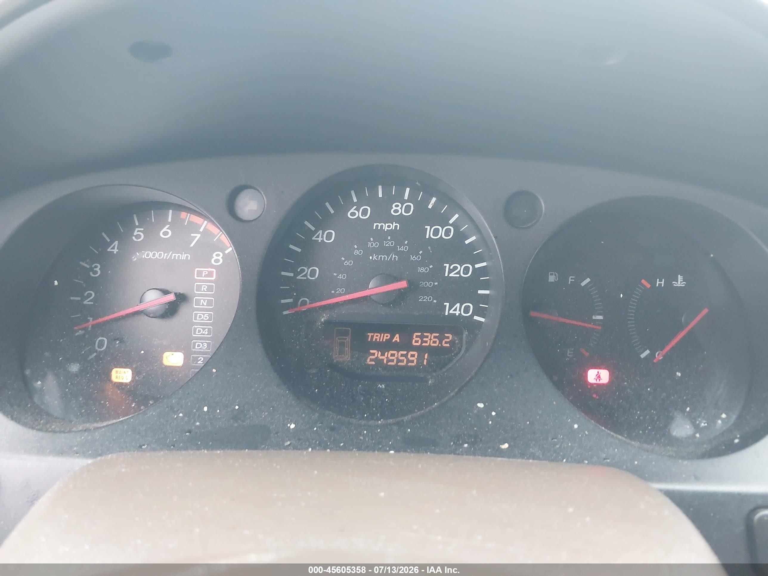 2003 Acura Mdx   Black vin: 2HNYD18613H543308
