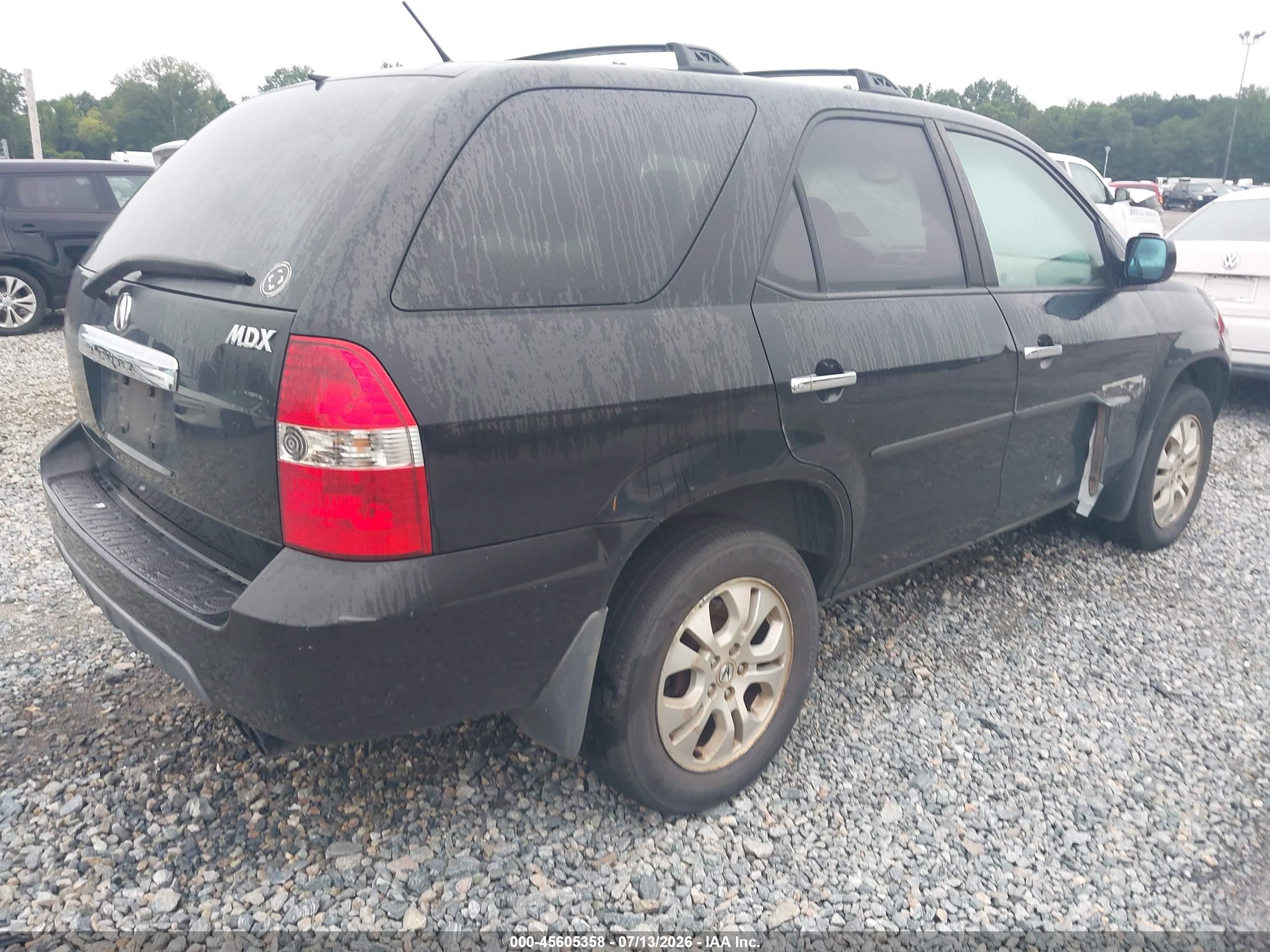 2003 Acura Mdx   Black vin: 2HNYD18613H543308