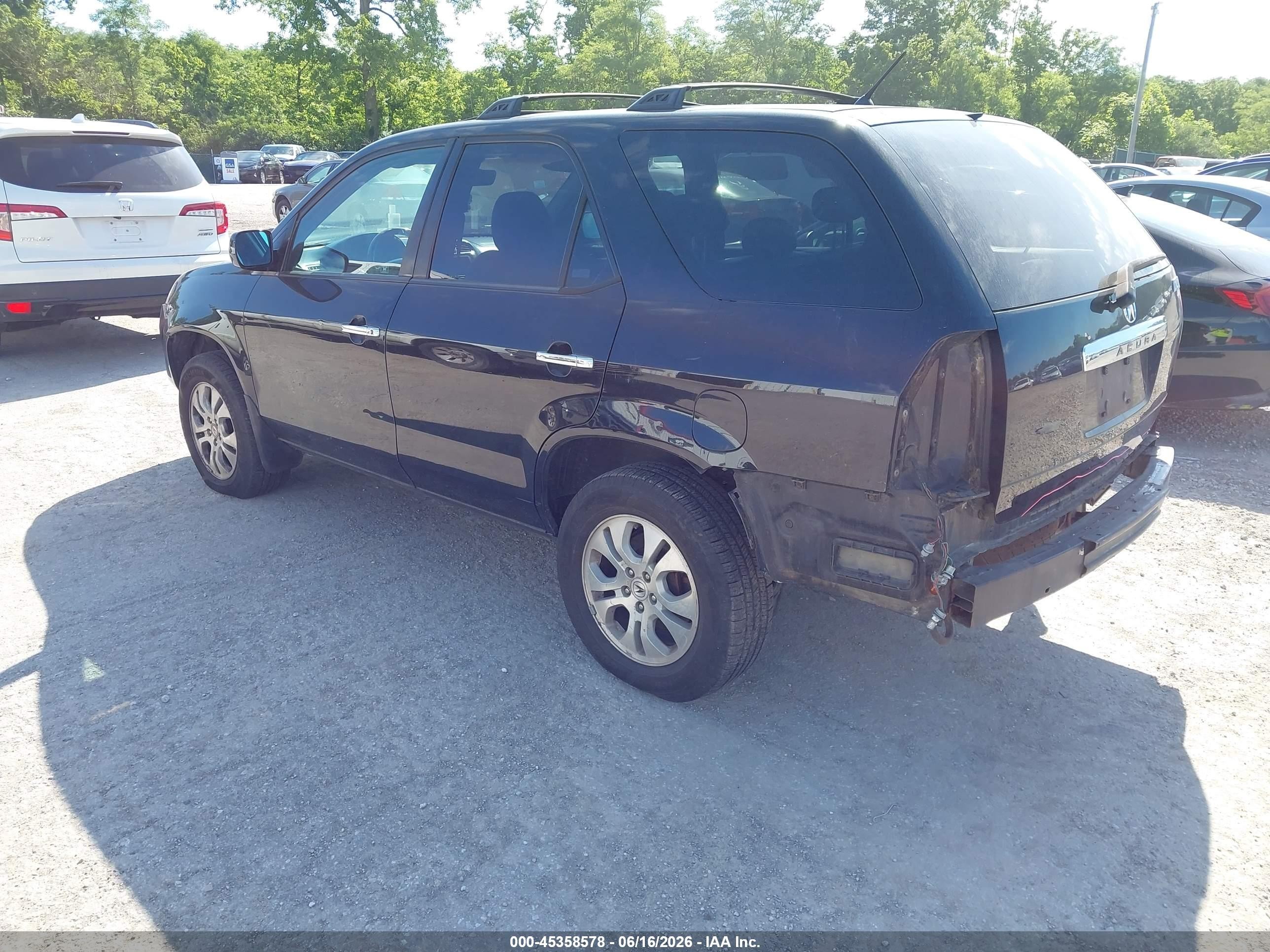 2003 Acura Mdx   Black vin: 2HNYD18613H554471