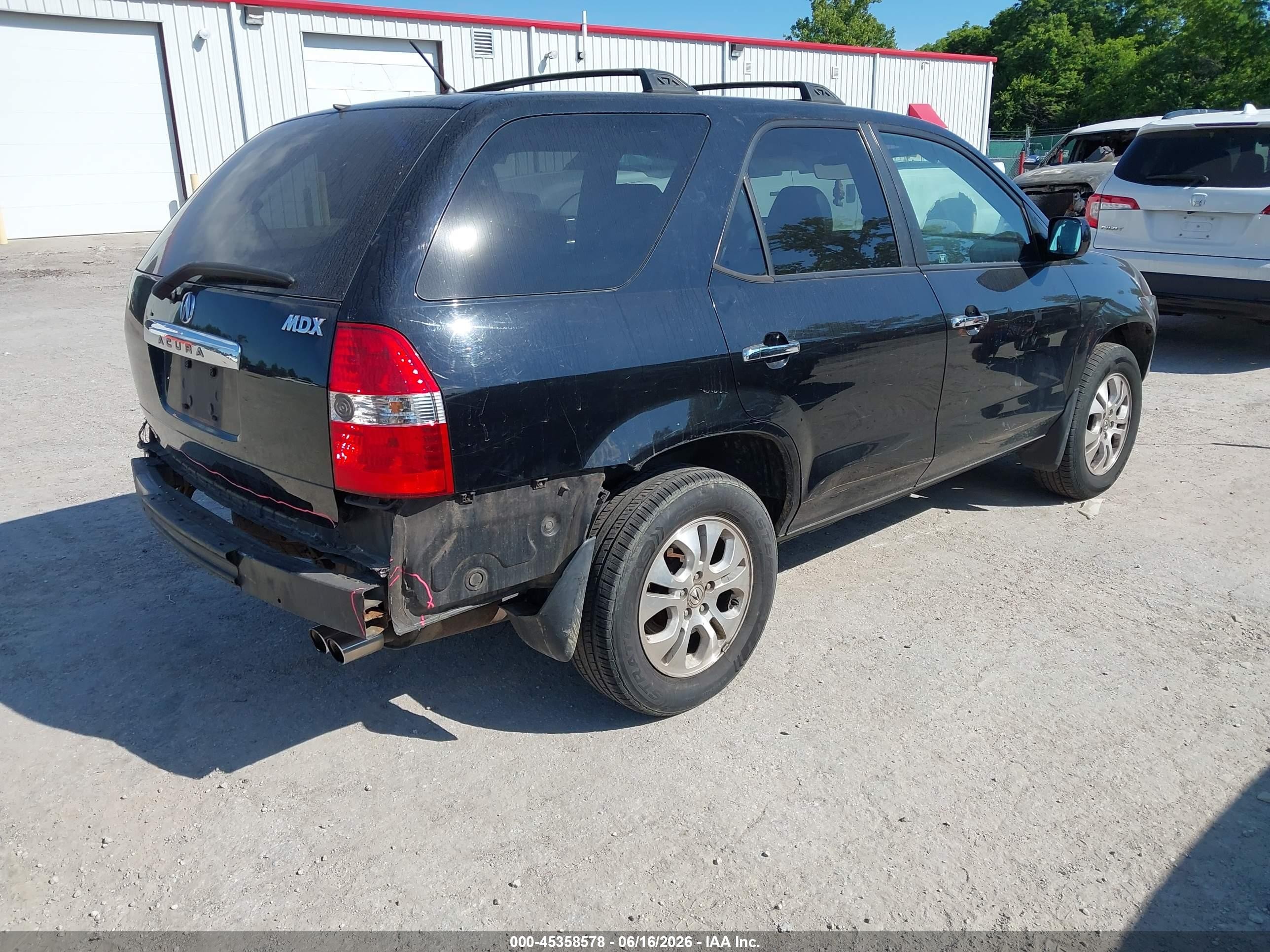 2003 Acura Mdx   Black vin: 2HNYD18613H554471