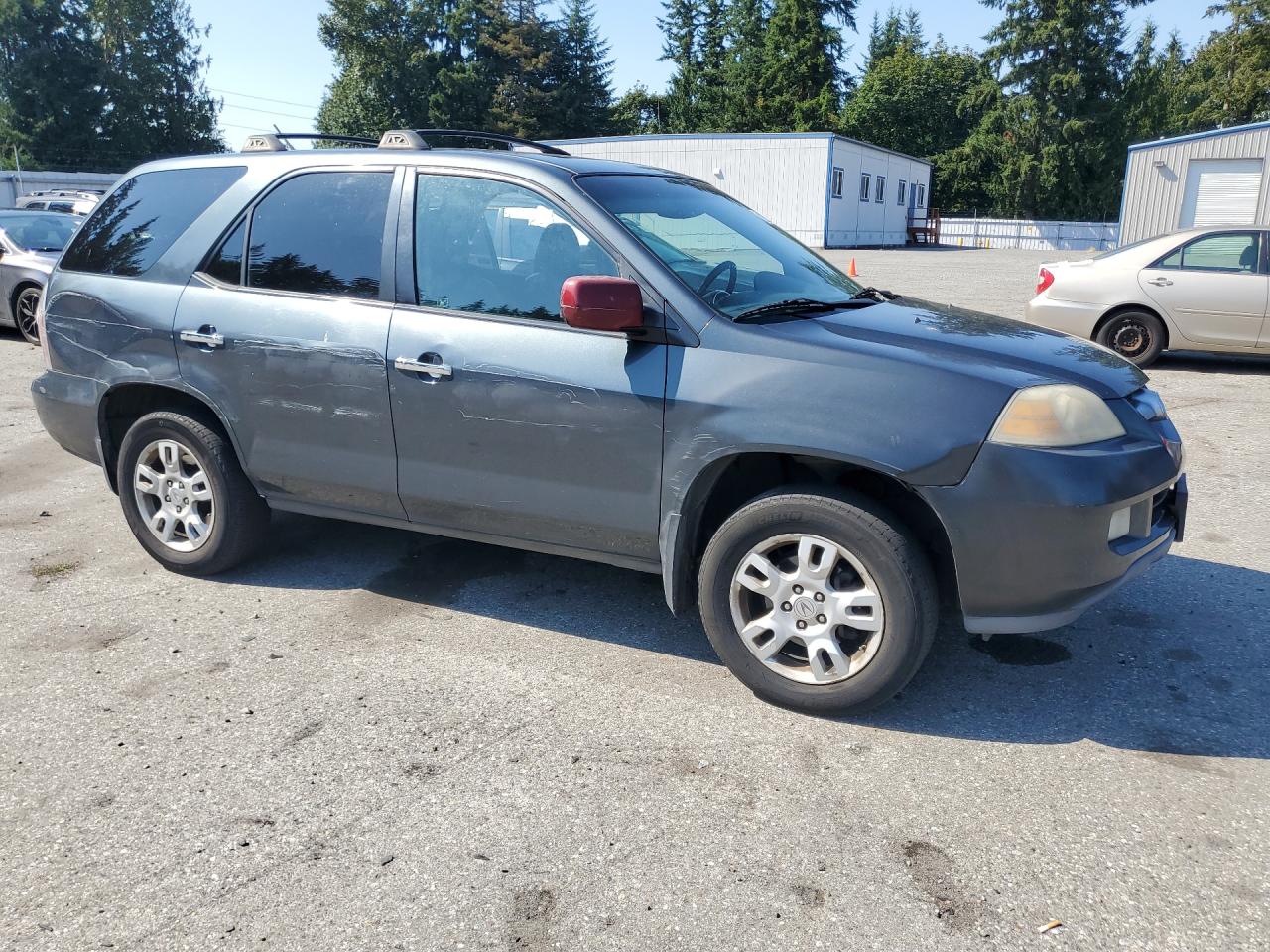 2004 Acura Mdx Touring Gray vin: 2HNYD18614H559221 Damage: Right Front Door, Dent(S) W/ Paint Dmg, > 12 Inches