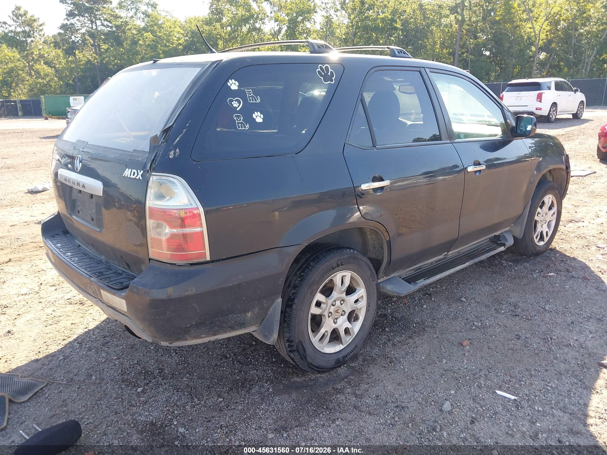 2004 Acura Mdx   Black vin: 2HNYD18634H513633