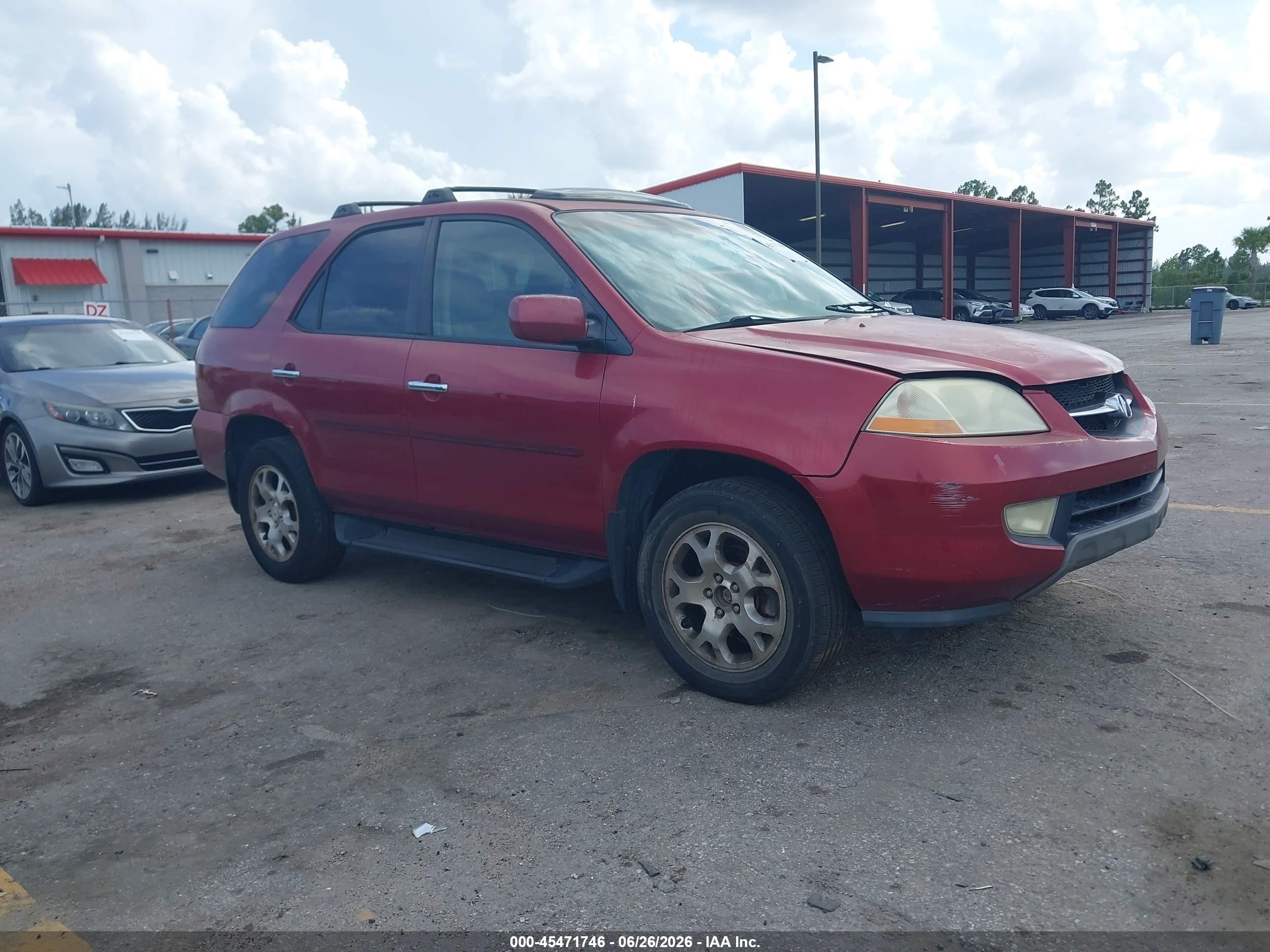 2002 Acura Mdx   Red vin: 2HNYD18642H538568