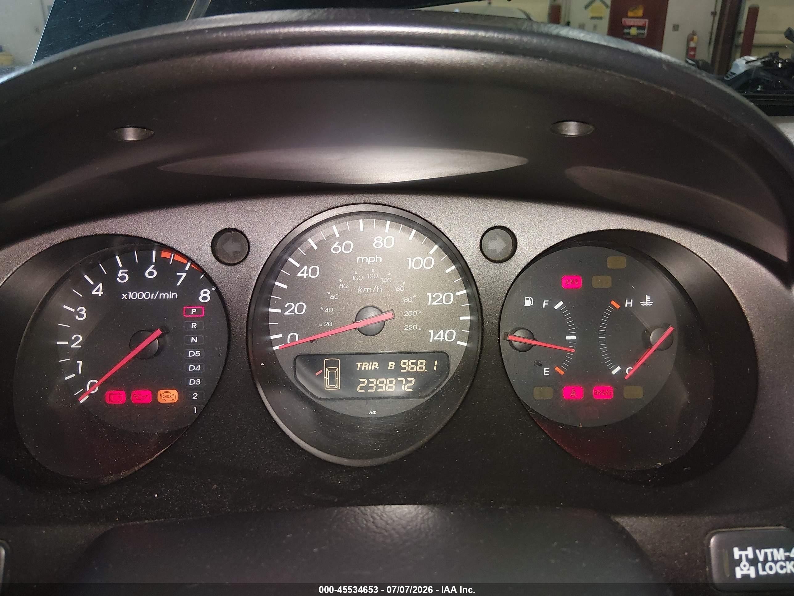 2001 Acura Mdx   Black vin: 2HNYD18651H532180