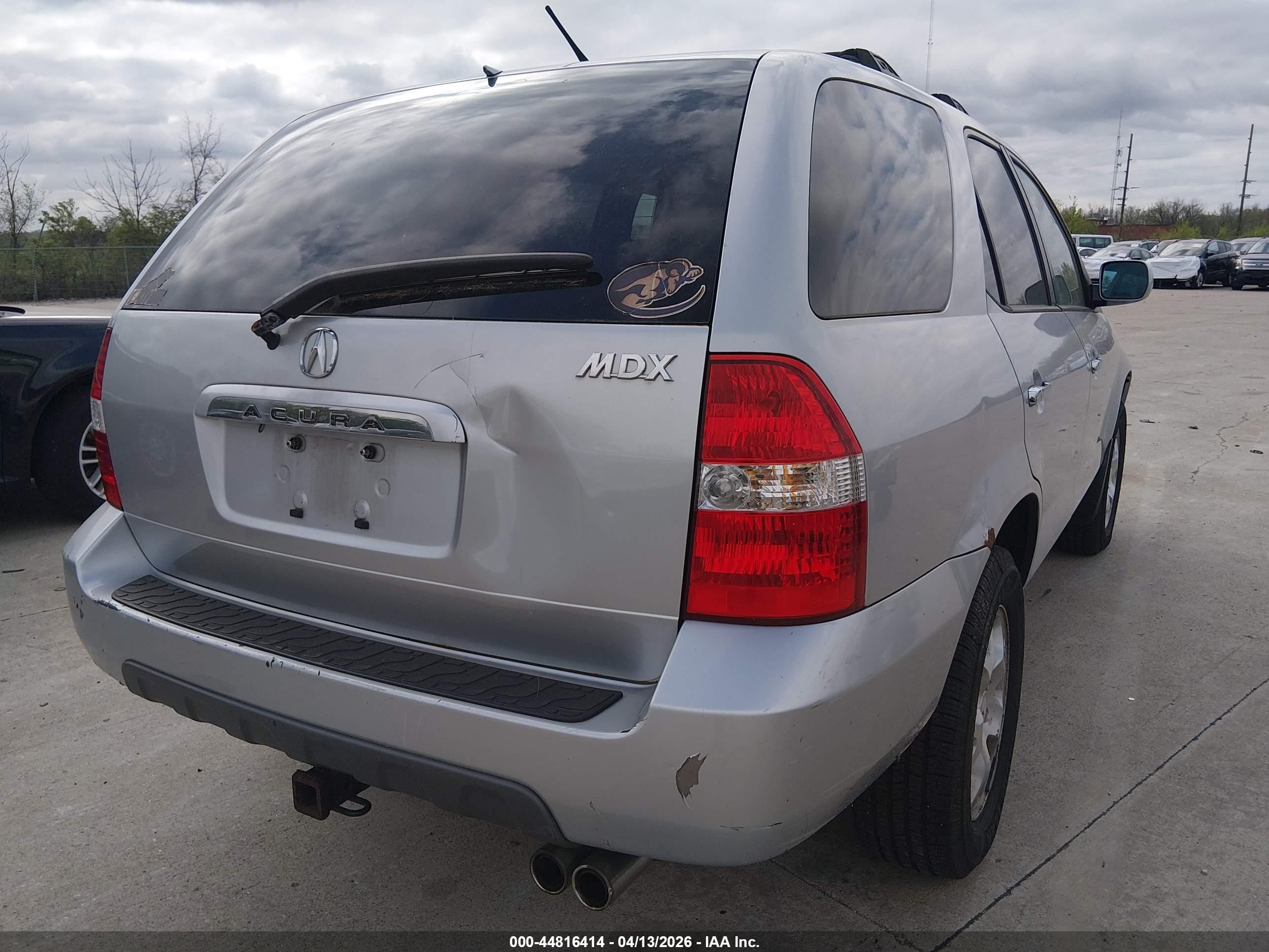 2002 Acura Mdx   Gray vin: 2HNYD18652H530141