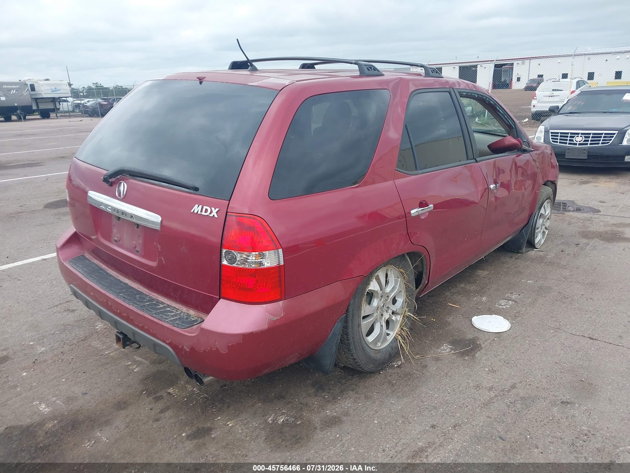 2003 Acura Mdx   Красный vin: 2HNYD18653H555624