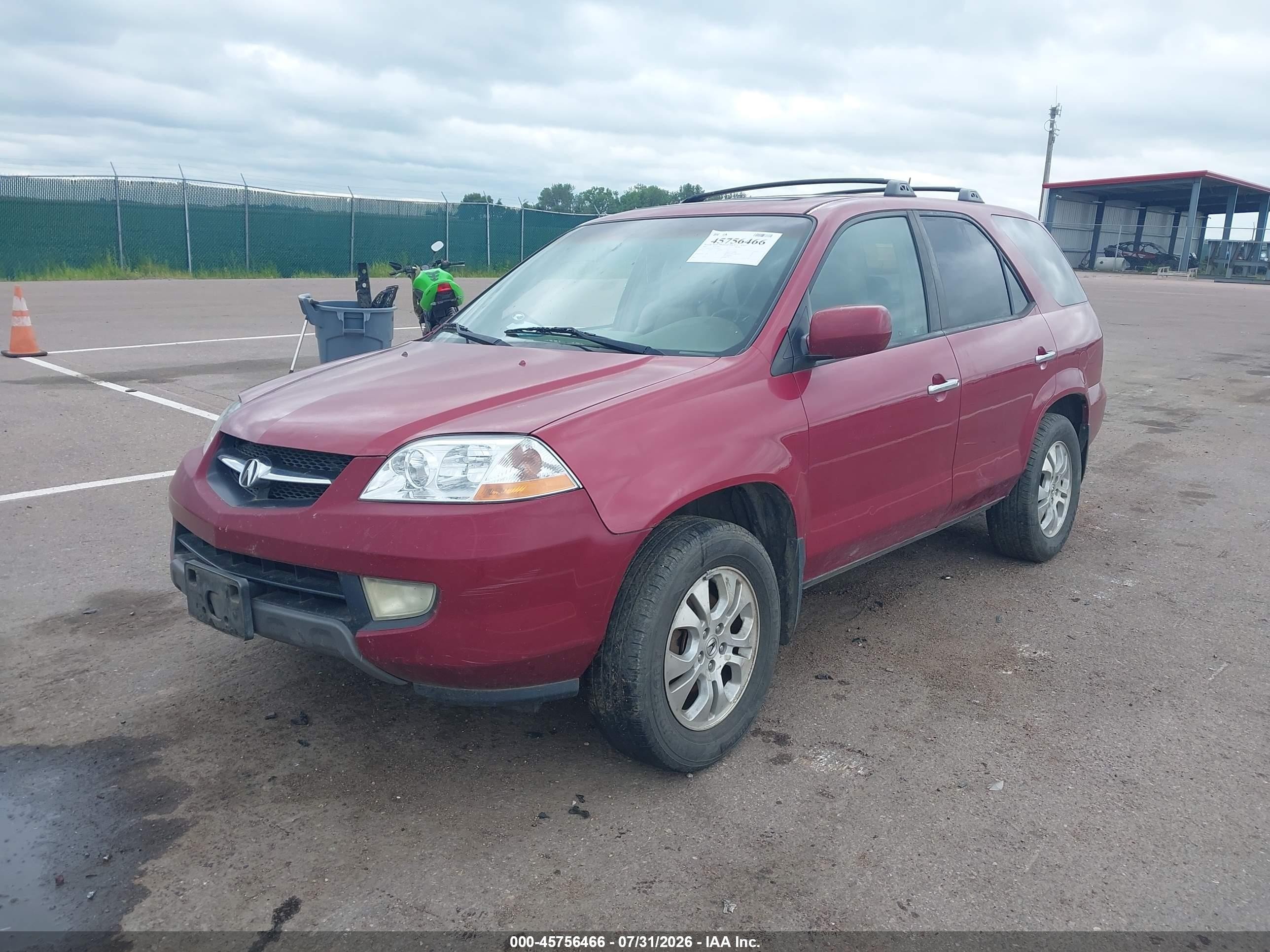 2003 Acura Mdx   Красный vin: 2HNYD18653H555624