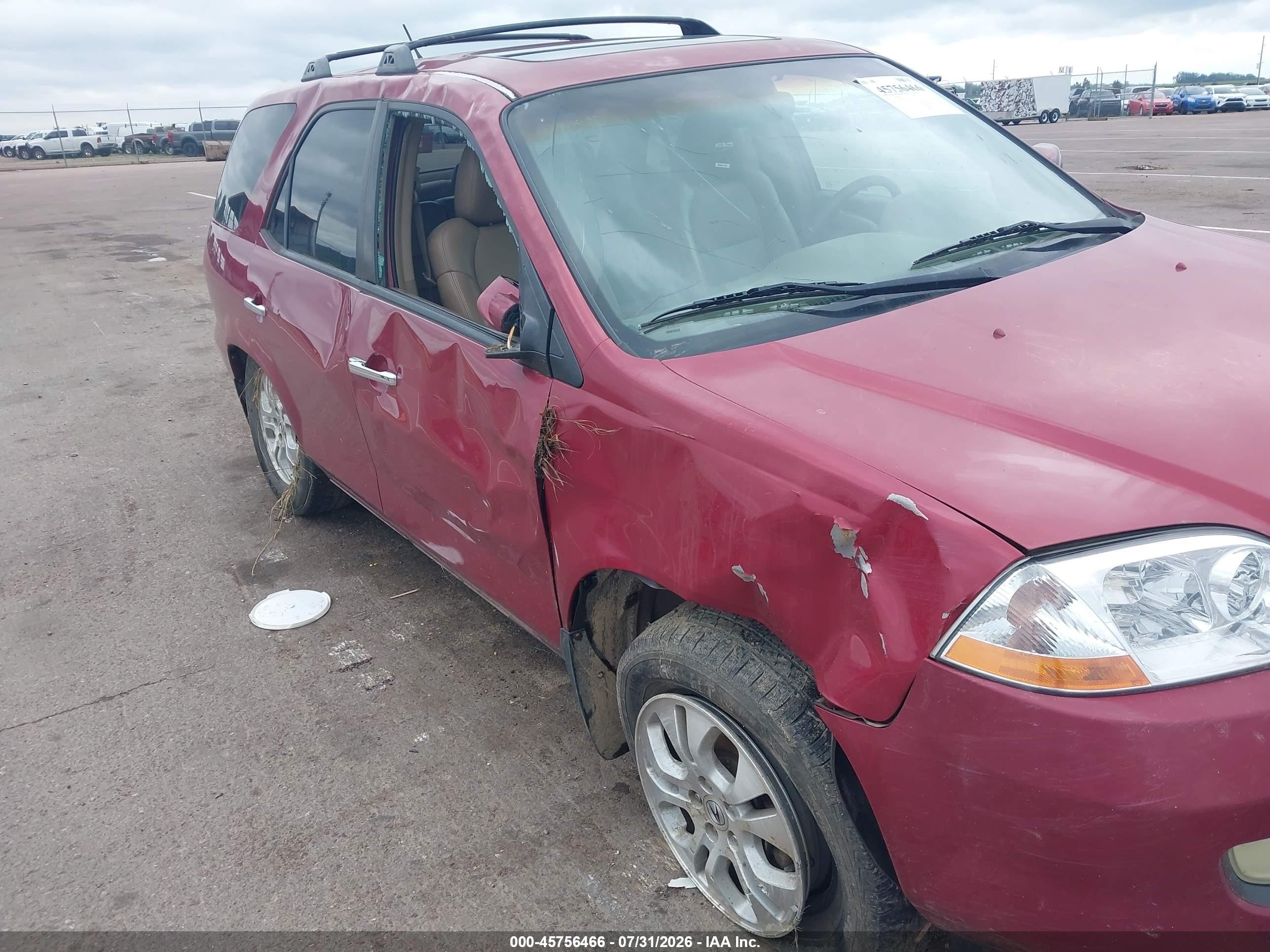 2003 Acura Mdx   Красный vin: 2HNYD18653H555624