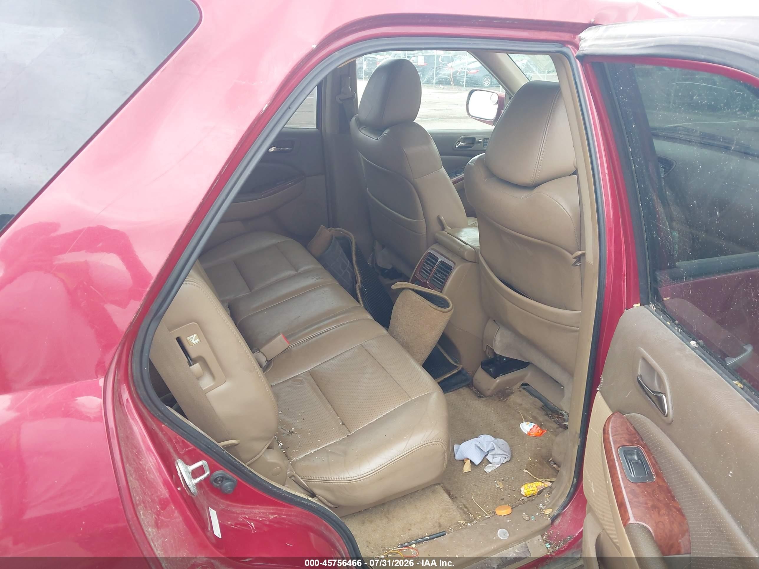 2003 Acura Mdx   Красный vin: 2HNYD18653H555624