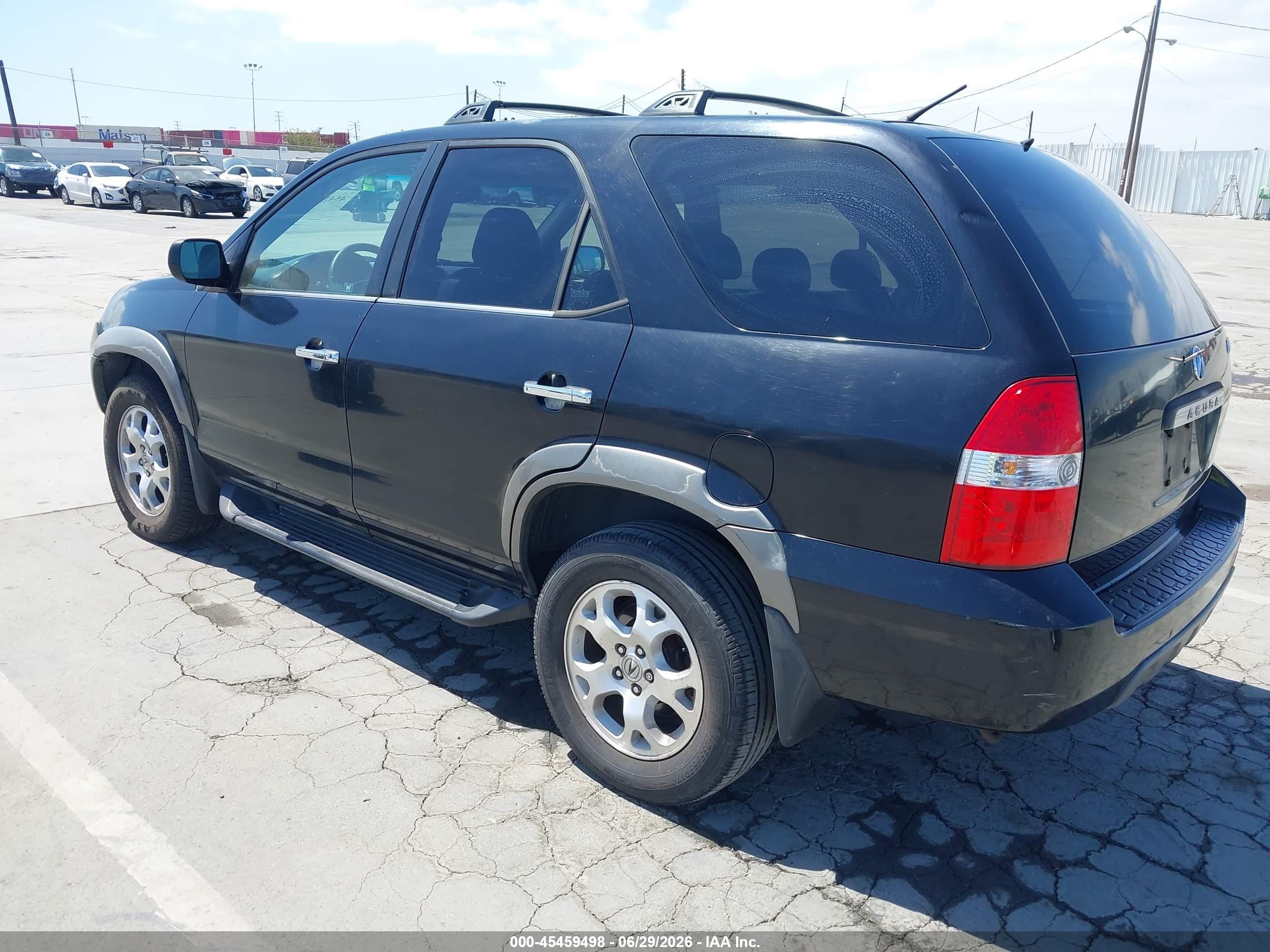 2001 Acura Mdx   Black vin: 2HNYD18661H535783