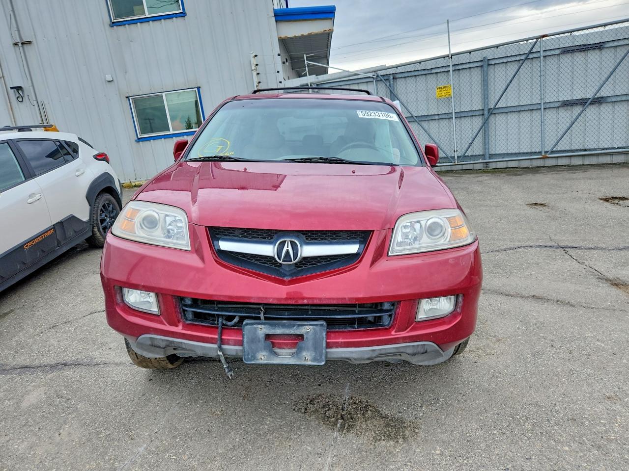 2005 Acura Mdx Touring Red vin: 2HNYD18665H516639
