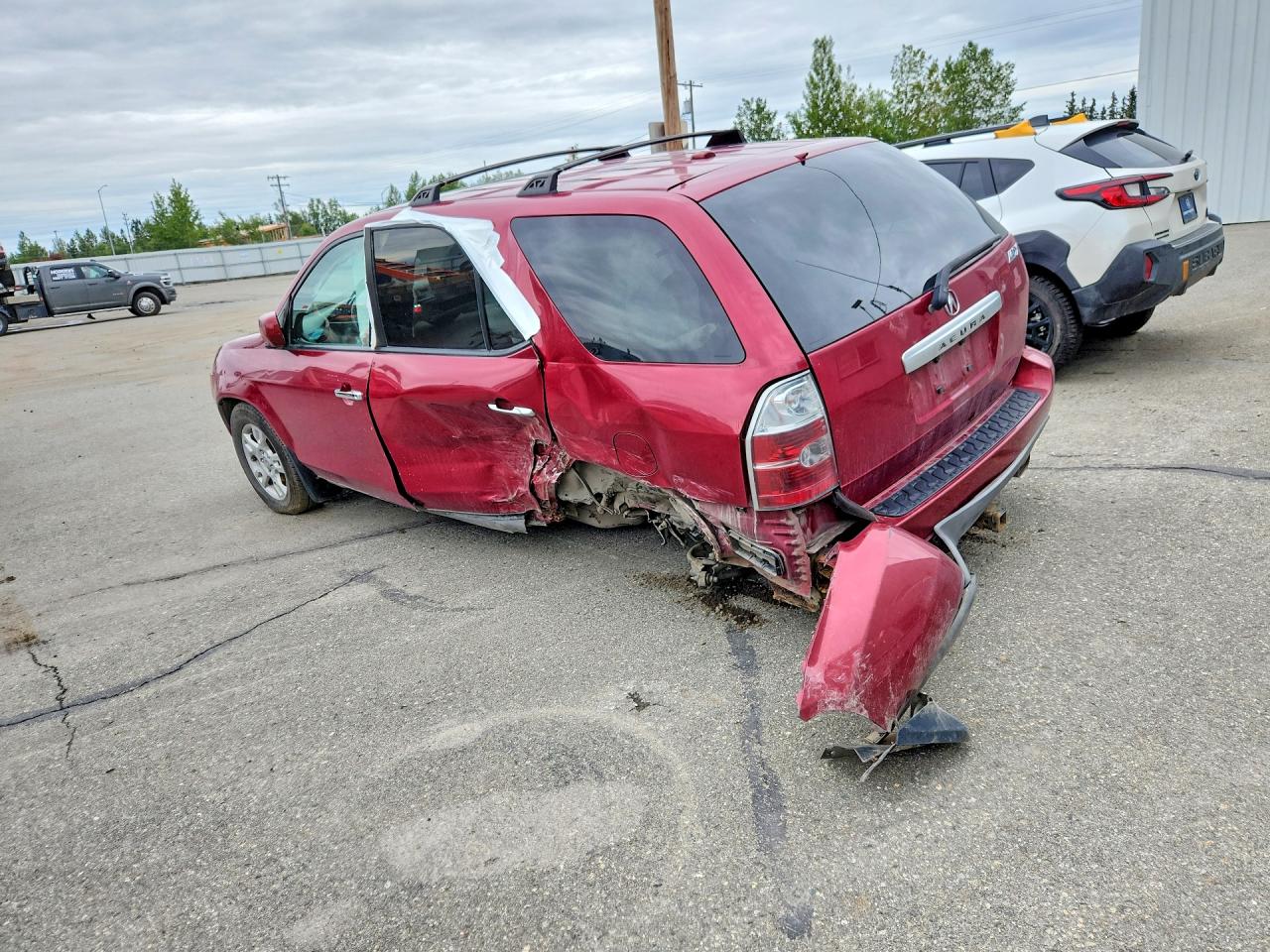 2005 Acura Mdx Touring Red vin: 2HNYD18665H516639