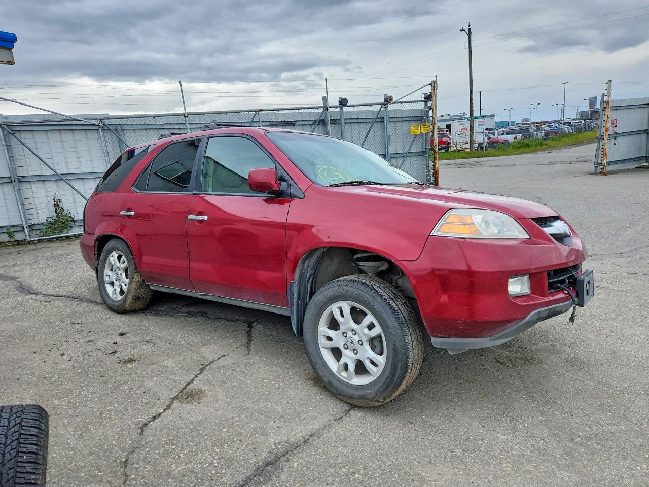 2005 Acura Mdx Touring Red vin: 2HNYD18665H516639