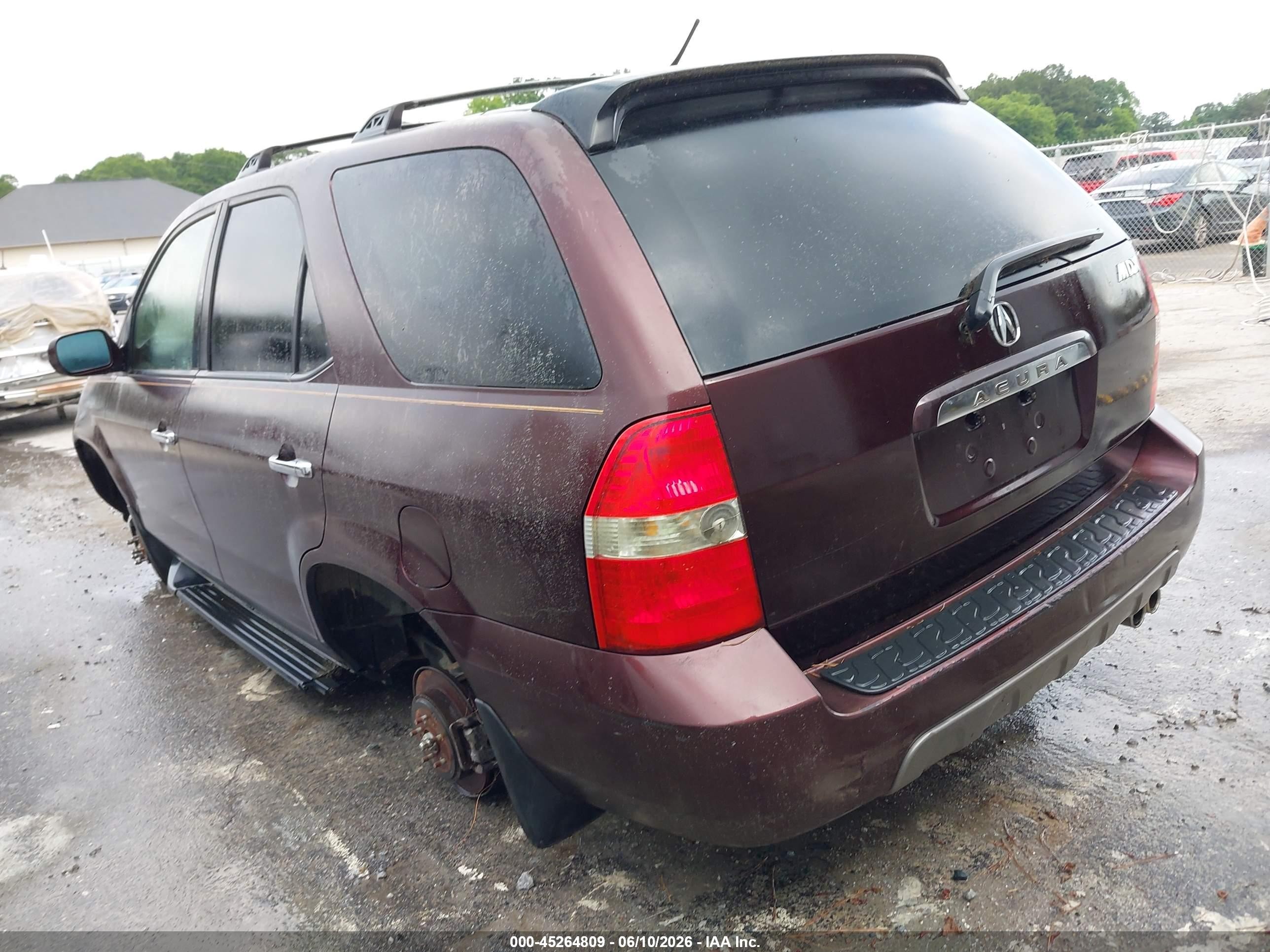 2001 Acura Mdx   Burgundy vin: 2HNYD18671H533203