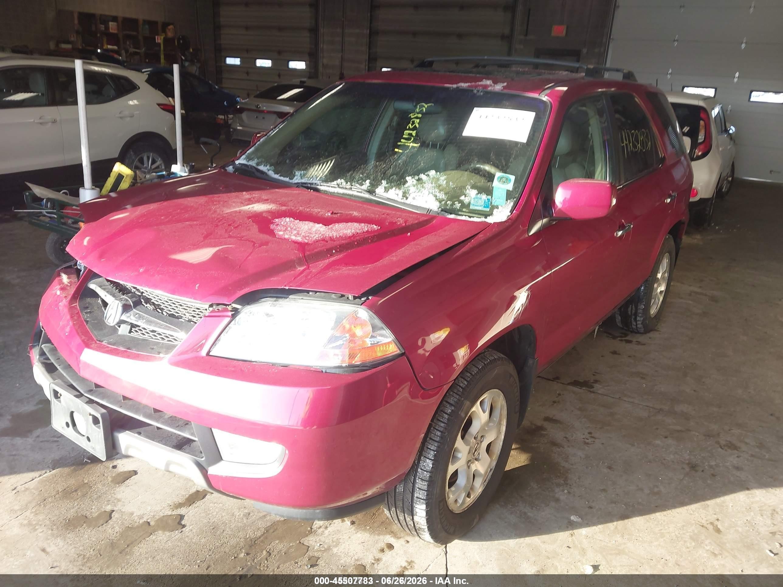 2002 Acura Mdx   Red vin: 2HNYD18672H517875