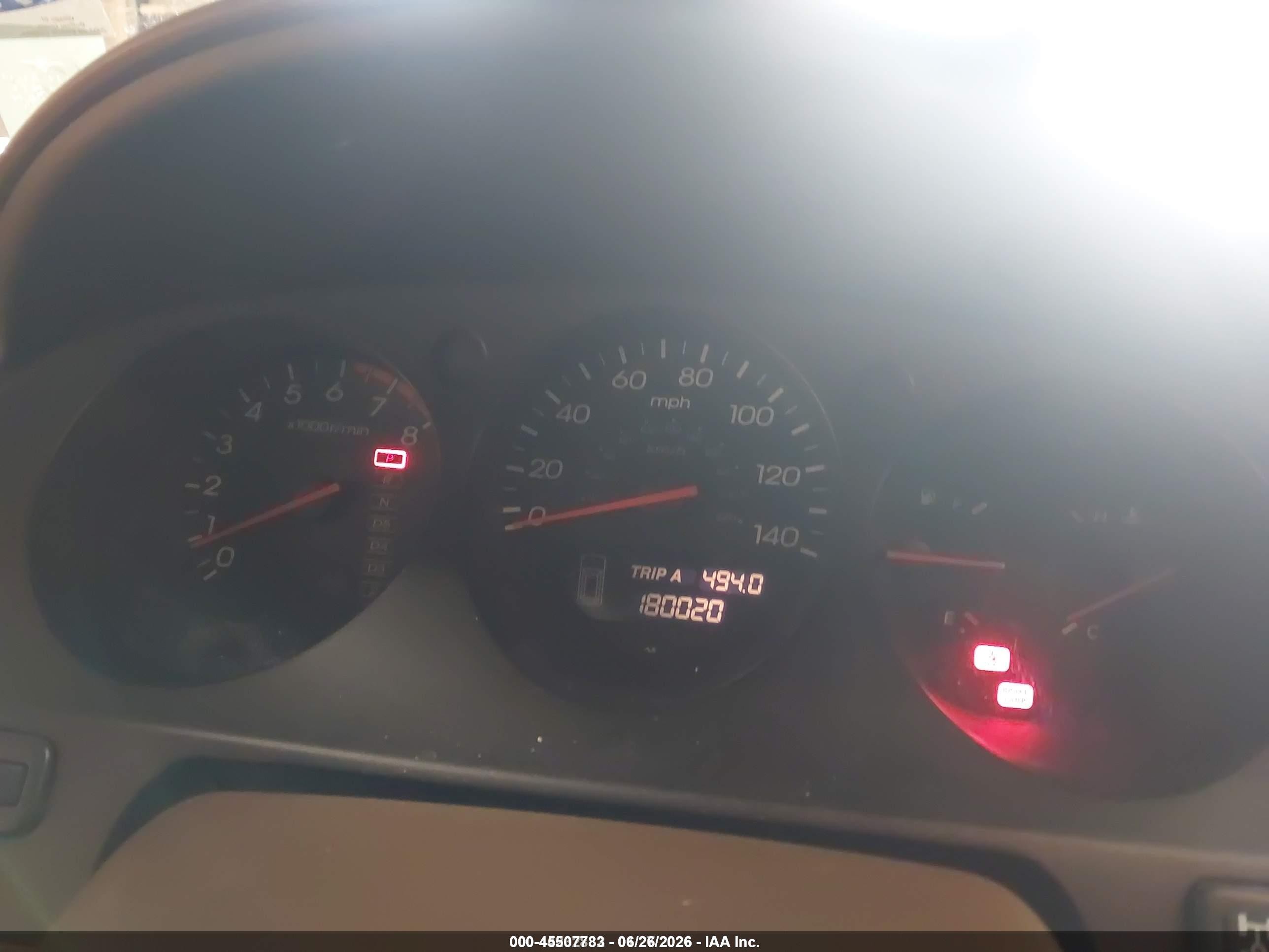 2002 Acura Mdx   Red vin: 2HNYD18672H517875